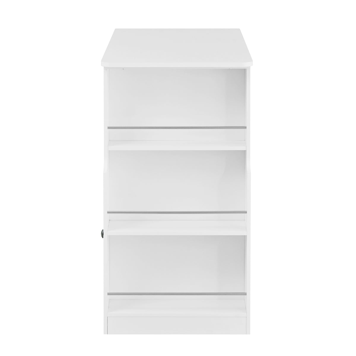 variant-group:rf-n711p437809k|Roomfitters White MDF Counter Height Kitchen Island Sideboard Cabinet, Extendable Table, Acrylic Sliding Doors