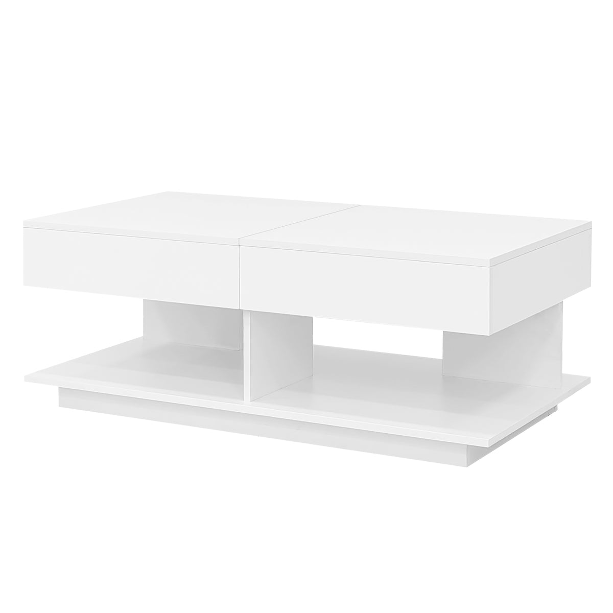 variant-group:rf-n724p290061k|Roomfitters Extendable Coffee Table with Hidden Storage and Compartments, Adjustable Multifunctional Center Table, White