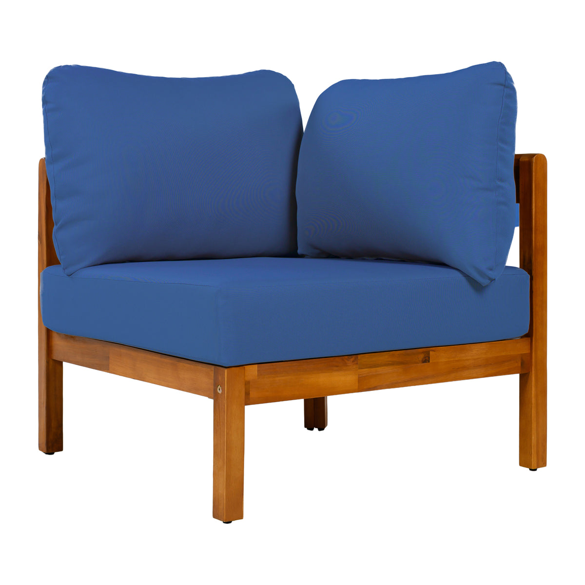 variant-group:rf-n711wy000481aac|Roomfitters Modern Coastal Blue Solid Acacia Wood L-Shaped Outdoor Patio Sectional Sofa Conversation Seating Set