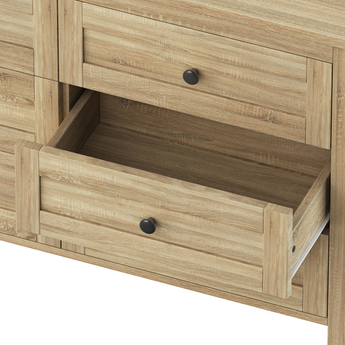 variant-group:rf-n733s369048m|Roomfitters 3 Piece Bedroom Set, Full Farmhouse Platform Bed with Sliding Headboard, Bedside Tables, Natural