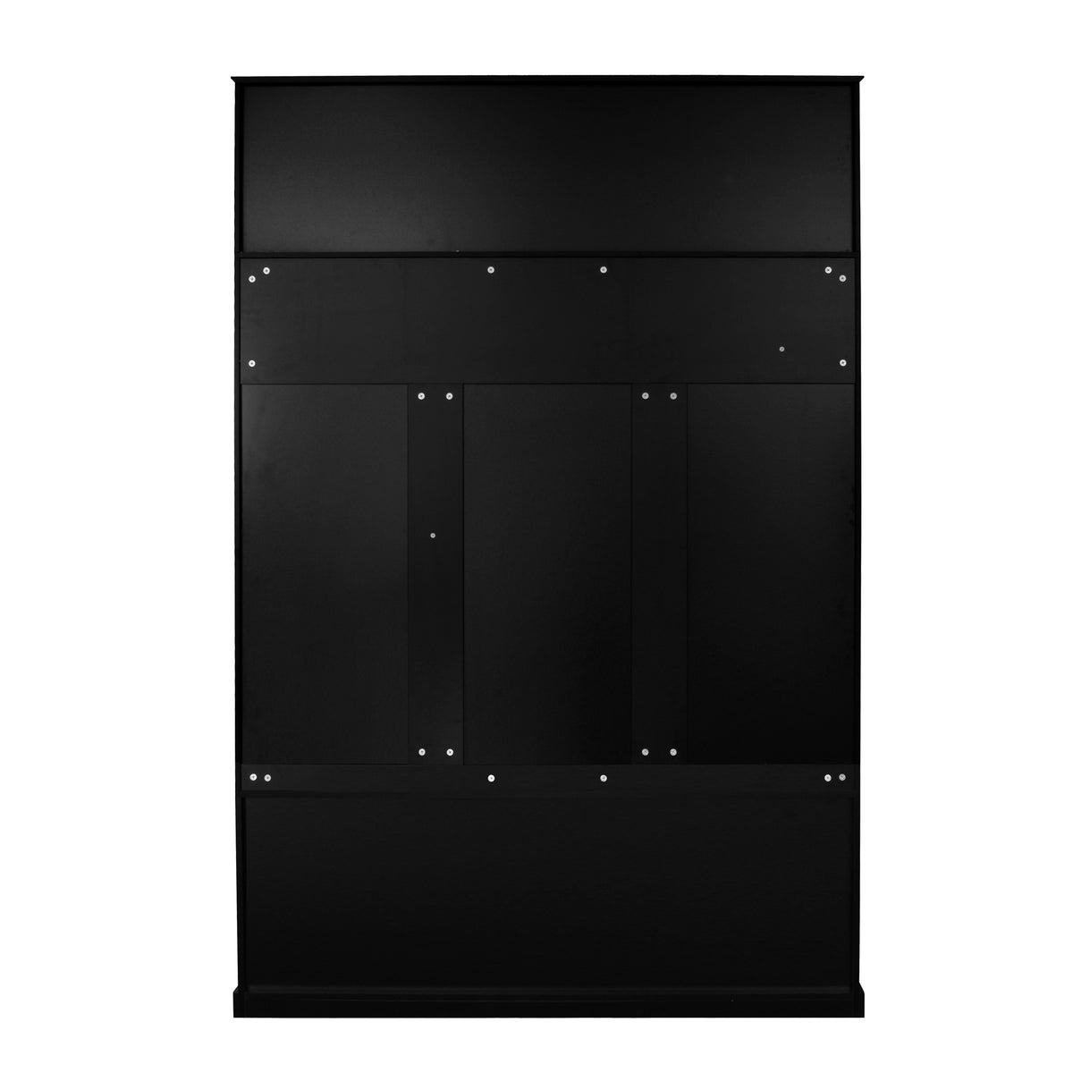 variant-group:rf-n724p264673b|Roomfitters 3-in-1 Hall Tree with 6 Hooks, Coat Rack and Entryway Bench, 57" Organizer with Drawer for Hallway or Living Room, Black