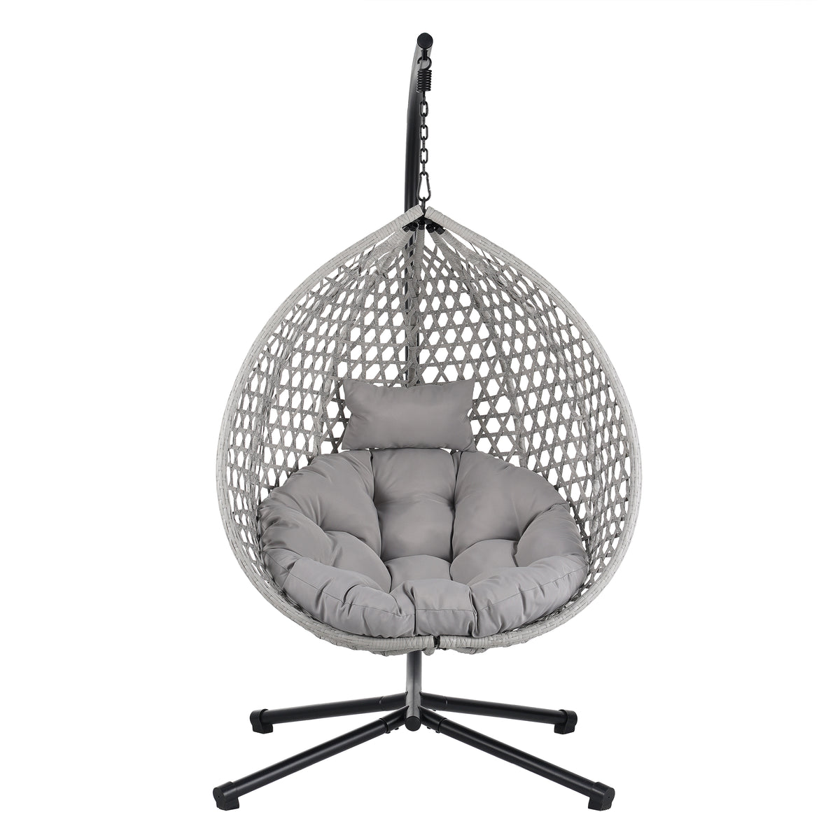 variant-group:rf-n711p255131e|Roomfitters Versatile Hanging Egg Chair for Indoor and Outdoor Use, Gray+Gray
