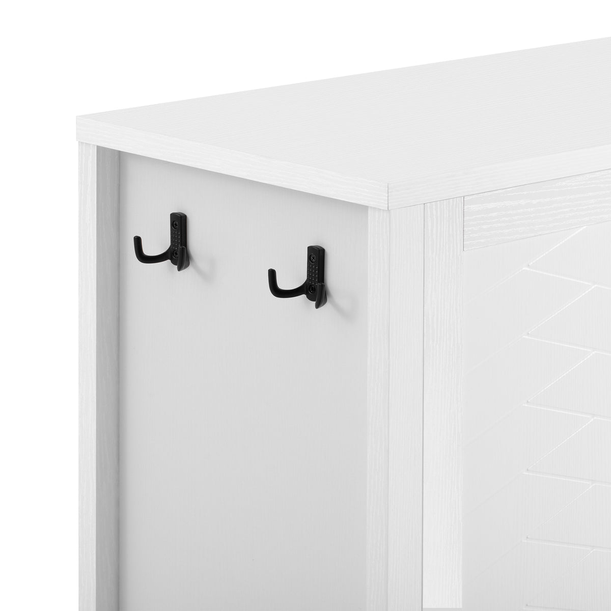 variant-group:rf-n711p345165k|Roomfitters Sideboard Buffet Cabinet with 4 Door Mid-century Modern Geometric Storage and Open Shelf for Kitchen & Dining, White