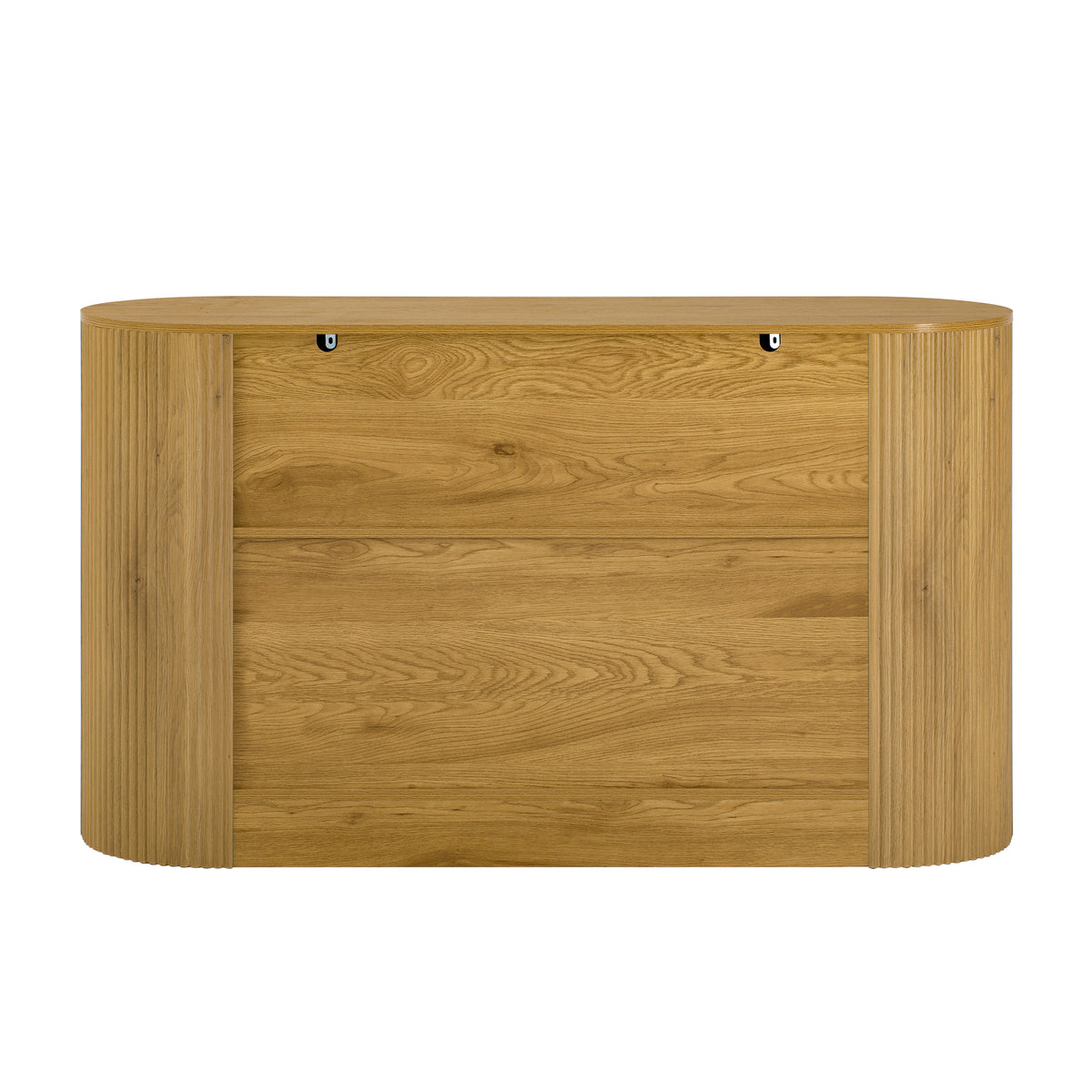 variant-group:rf-n711p345168o|Roomfitters 55.1" Oval Sideboard Buffet Cabinet with 2 Drawers & Wine Rack, Mid-century Modern Fluted Accent for Dining, Natural