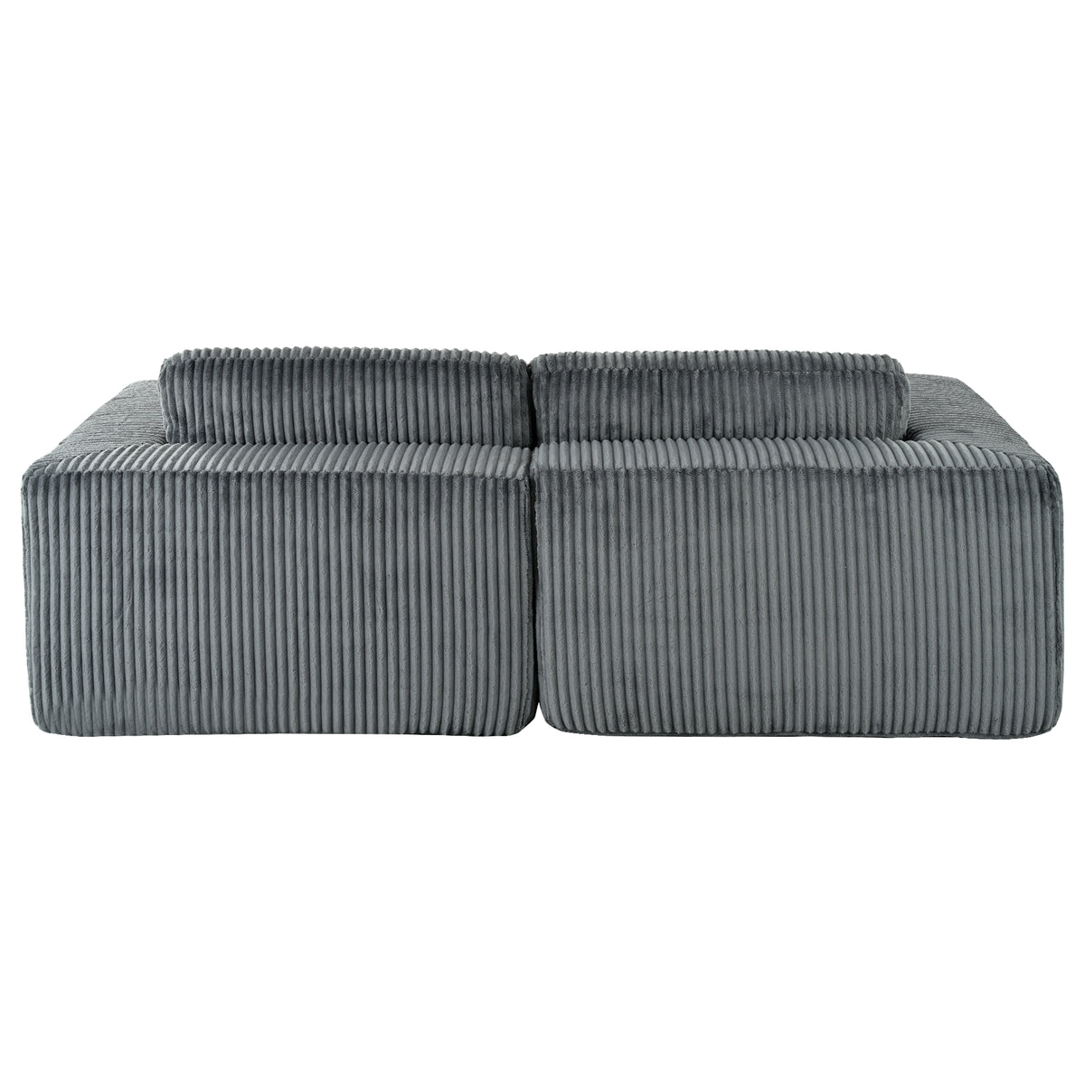 variant-group:rf-n711wy000449aae|Roomfitters Corduroy Double Sofa Bed with Pillows, Modern Convertible Couch for Living Room, Apartment, Gray