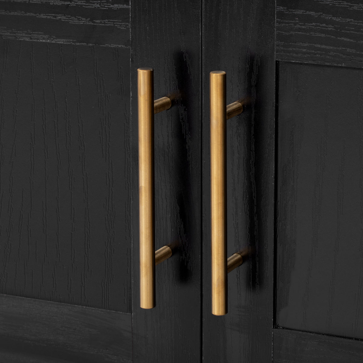 variant-group:rf-n707s288969b|Roomfitters 71" Pantry Cabinet with Arched Top & Glass Doors, 4-Door Storage Hutch with Adjustable Shelves for Kitchen, Black