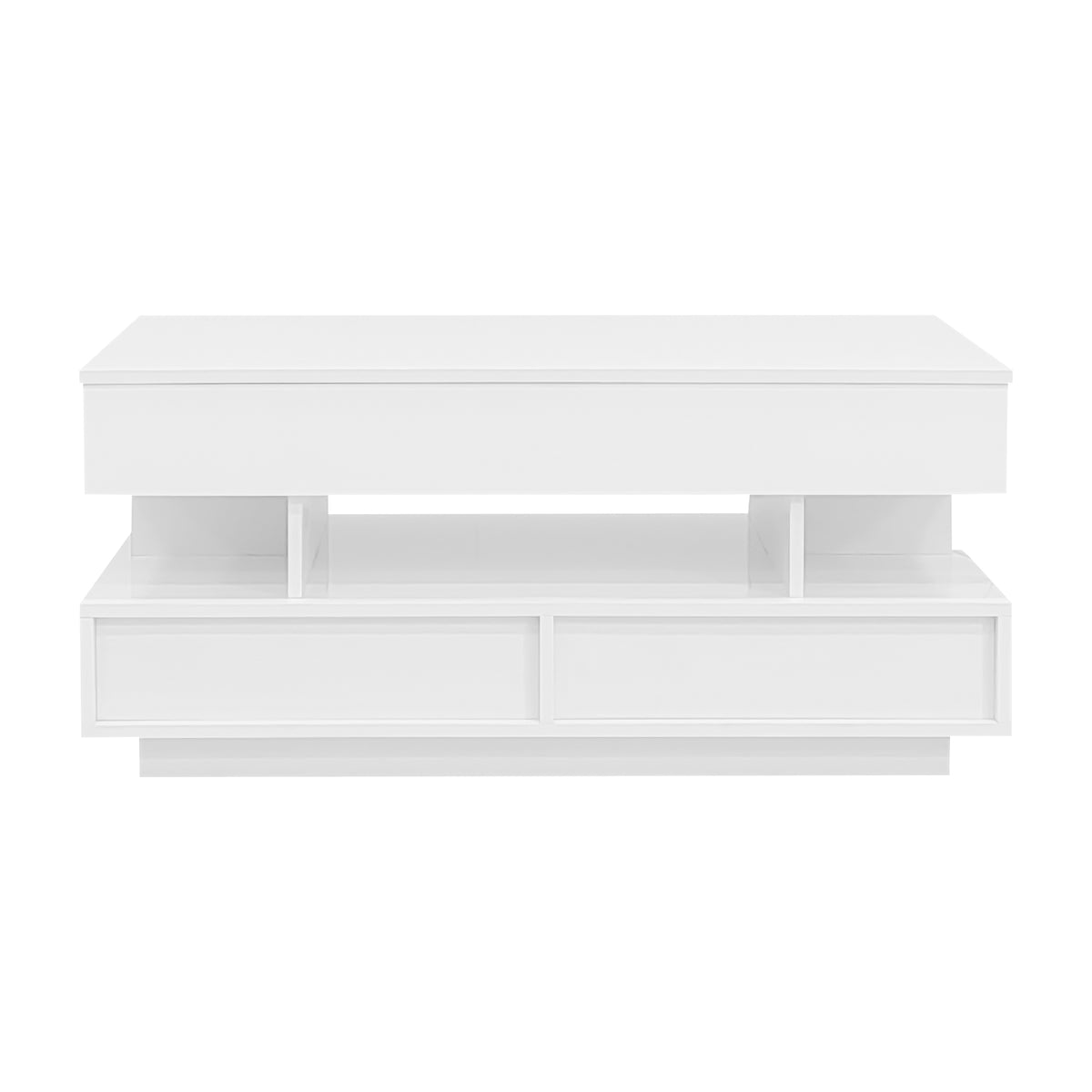 variant-group:rf-n724p290058k|Roomfitters Lift-Top Coffee Table with Hidden Storage and 2 Drawers, Multi-Functional Modern Table, White