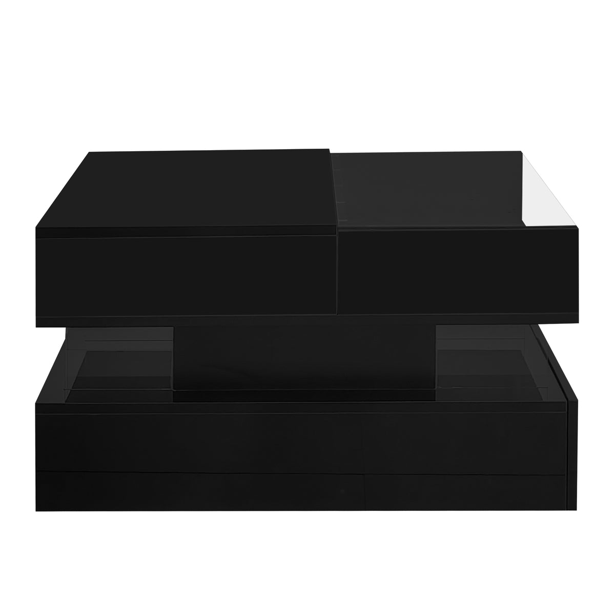 variant-group:rf-n724p290043b|Roomfitters Lift-Top Square Coffee Table with Glass Surface, Hidden Storage, High Gloss Finish, Black