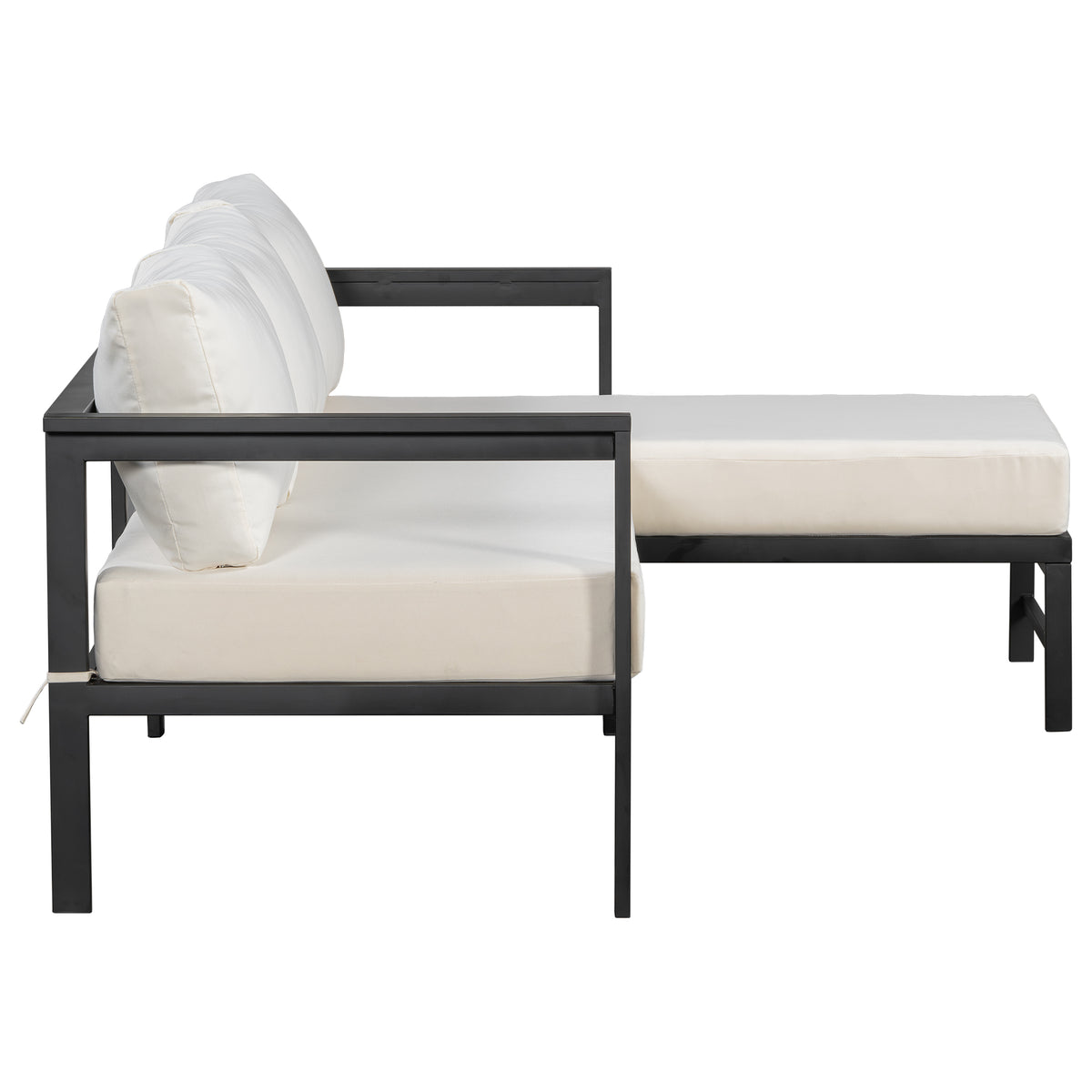 variant-group:rf-n711wy000480aaa|Roomfitters Modern L-Shaped Outdoor Sectional Sofa, 3-Seater Patio Conversation Couch, Beige Cushions, Iron Frame