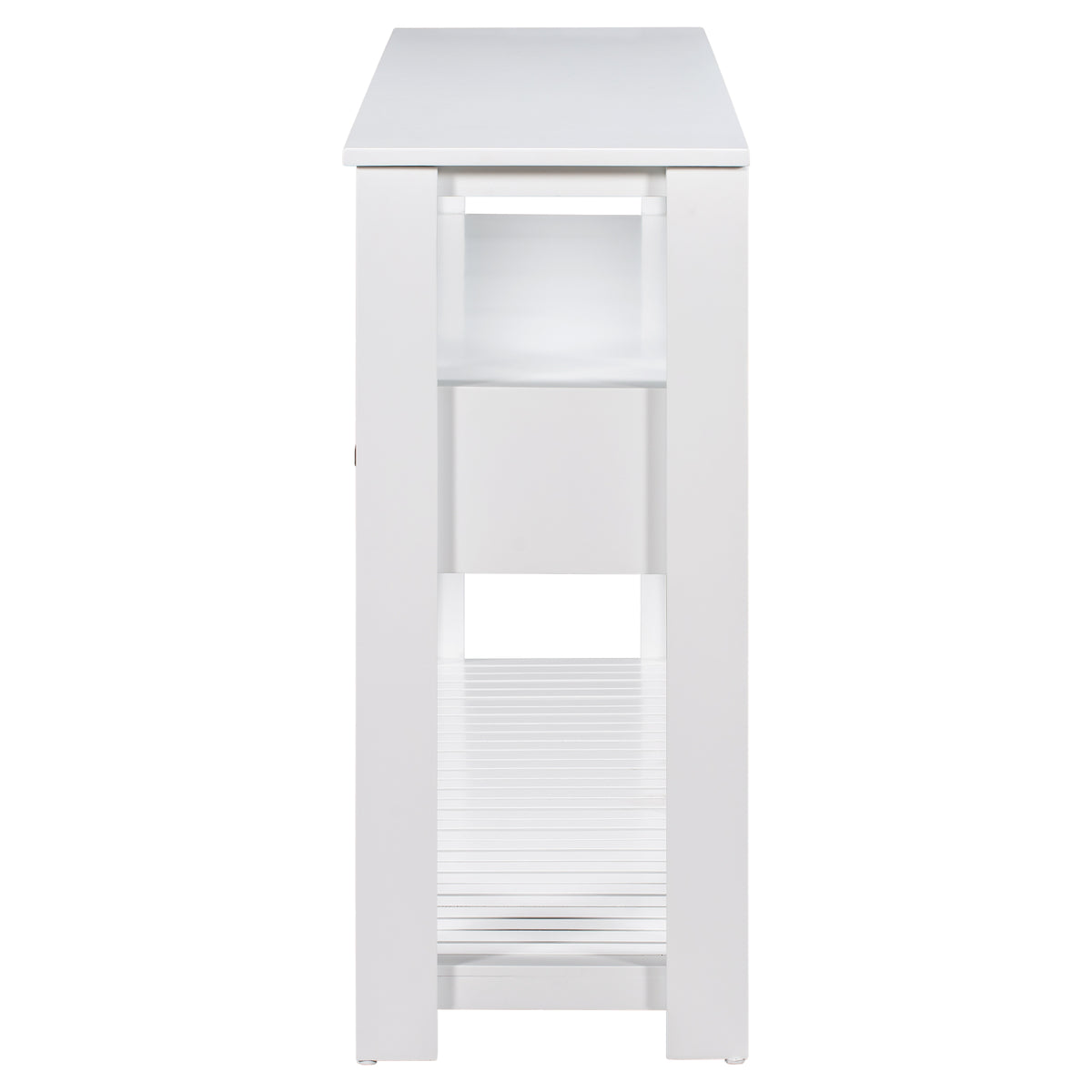 variant-group:rf-n711p410406k|Roomfitters 61.5" Entryway Table with 4 Drawers, 3-Tier Console Sofa Table with Open Shelves for Hallway, White