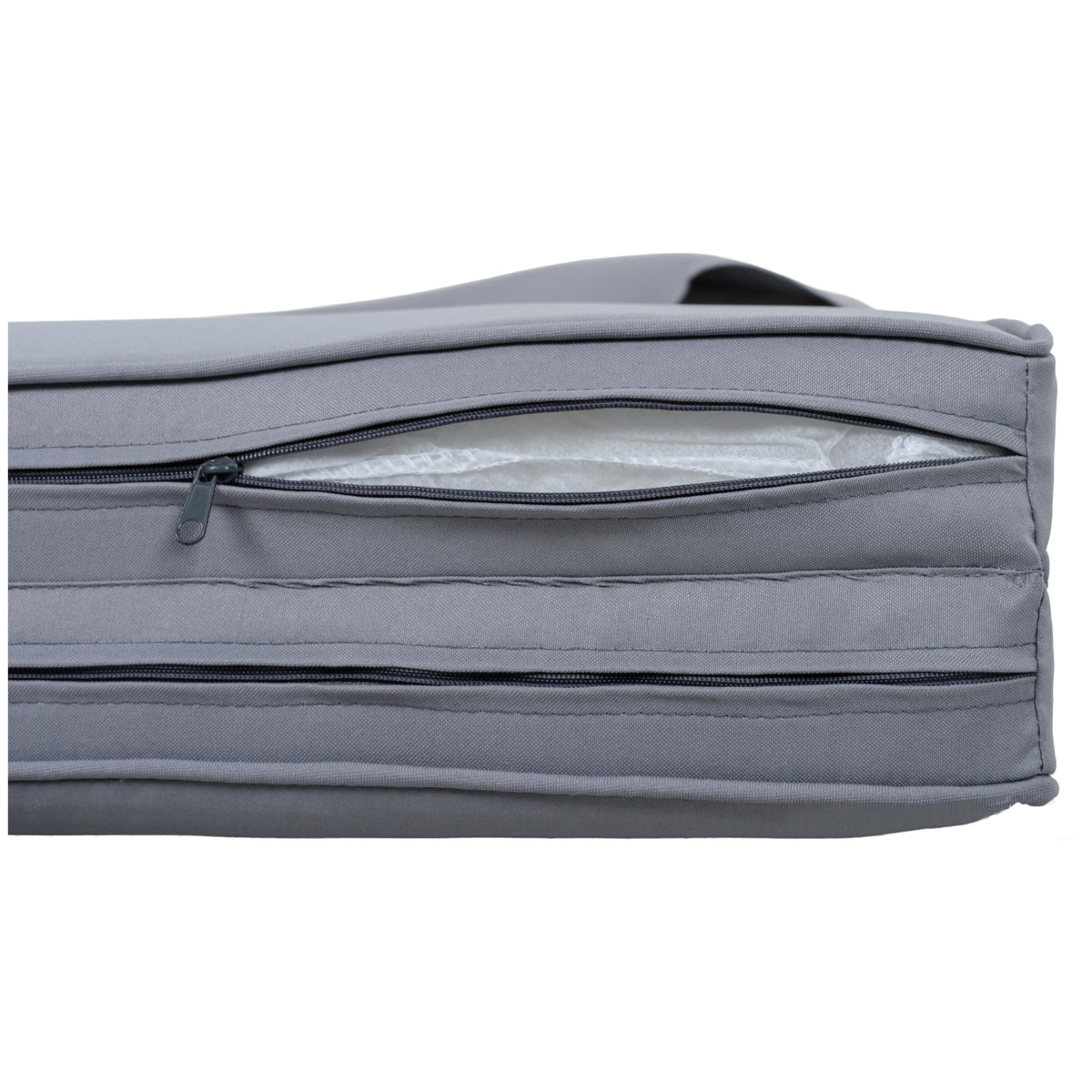 variant-group:rf-n711wy000485aae|Roomfitters Slate Grey HDPE Wicker Outdoor Double Sunbed, Steel Frame Patio Chaise, Hidden Side Tables, Canopy