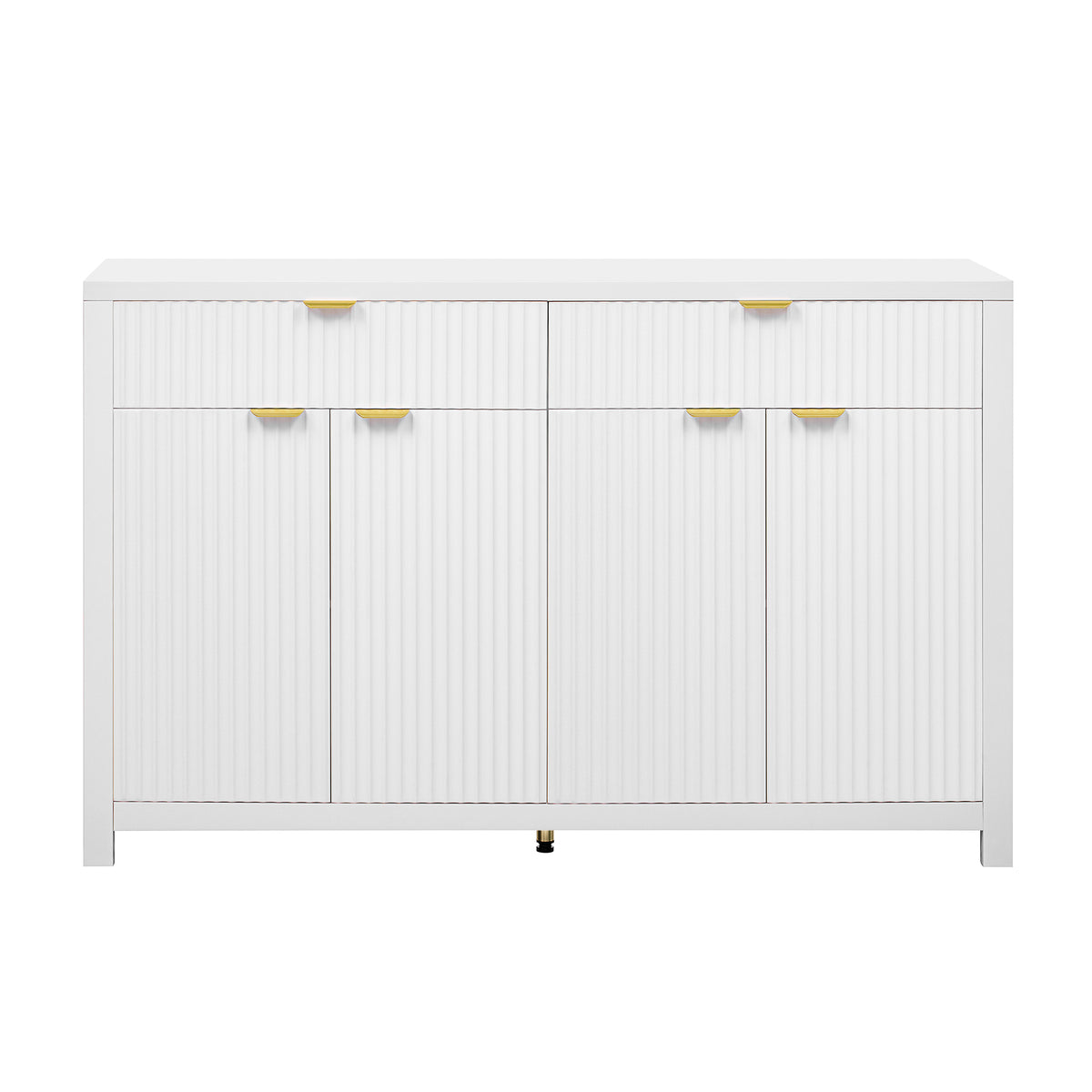 variant-group:rf-n711p269068k|Roomfitters Modern Sideboard Cabinet, Wave Pattern Storage Buffet with Adjustable Shelves, Accent Console, White
