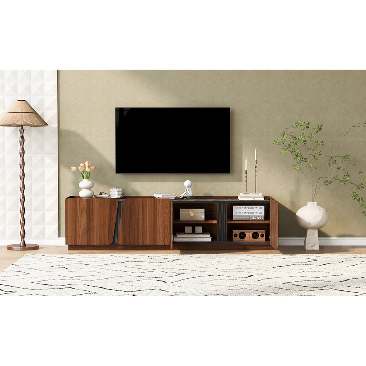 variant-group:rf-n724p426854d|Roomfitters Modern Storage Cabinet Credenza TV Media Console, Tiger Finish