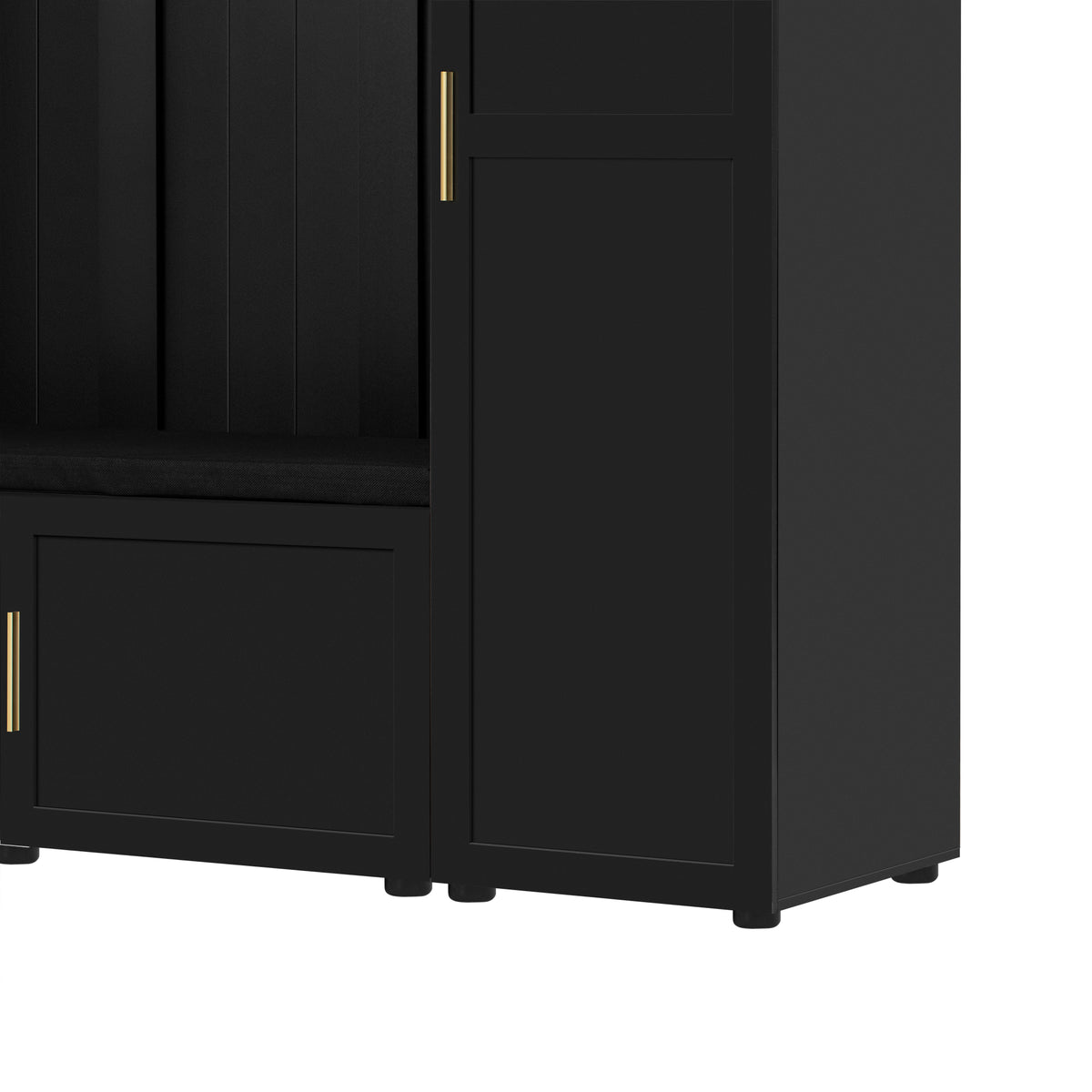 variant-group:rf-n724sj000166aab|Roomfitters American Style 4-in-1 Hall Tree, Upholstered Entryway Bench, Antique Black