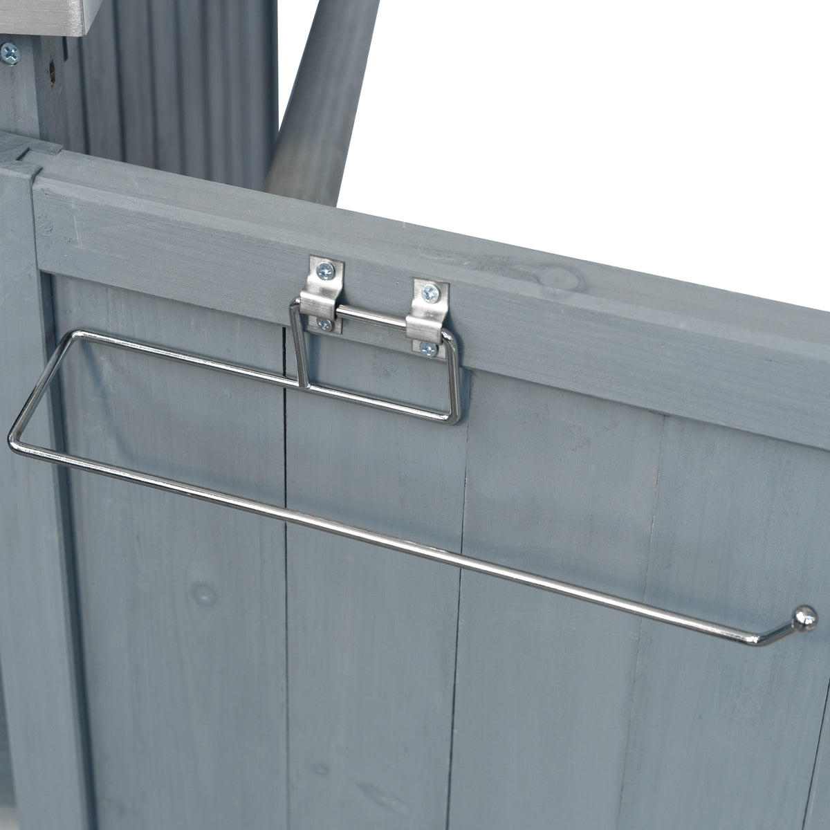 variant-group:rf-n707p370287g|Roomfitters 42.1" Grill Cart, Outdoor Kitchen Island with Stainless Steel Top, BBQ Prep Station with Spice Rack, Grey+Blue