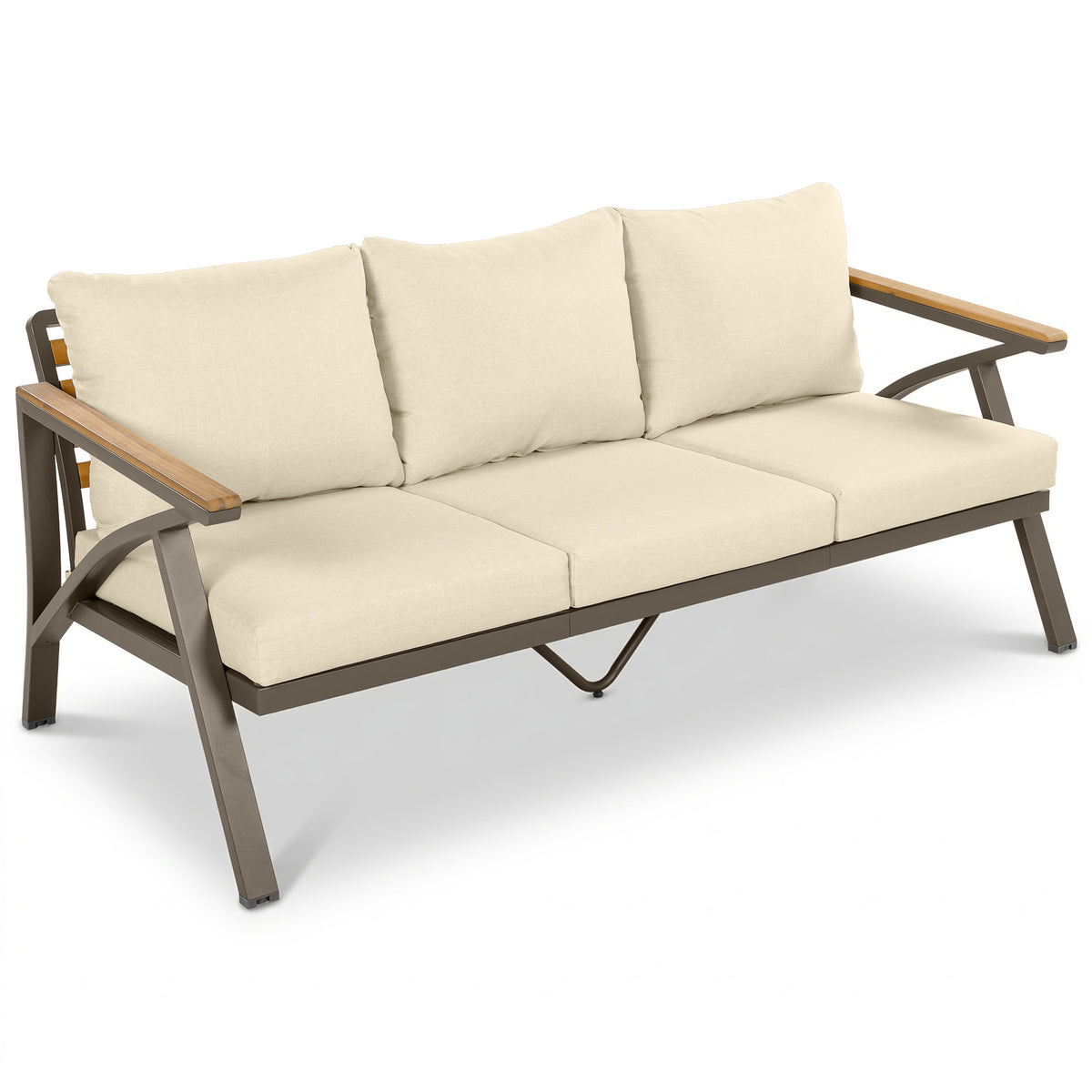 variant-group:rf-n704g201256a|Roomfitters 6-Piece Steel Conversation Set with 3-Seat Sofa Multi-Functional Ottomans and Acacia Wood Table Beige