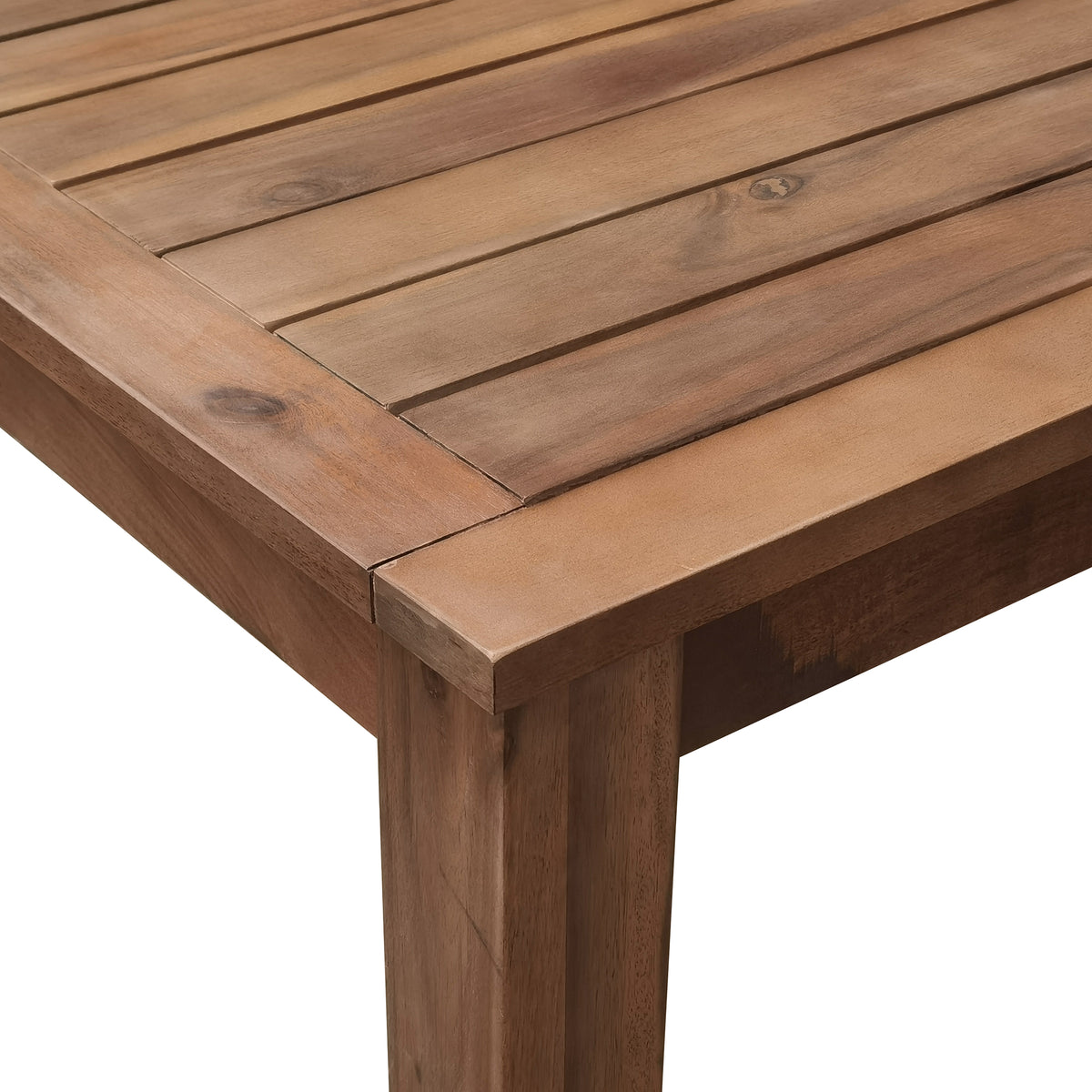 variant-group:rf-n711wy000459aad|Roomfitters 7-Piece Acacia Wood Outdoor Dining Set with Cushions, 6 Armchairs and Rectangular Table for Patio Garden, Burly Wood