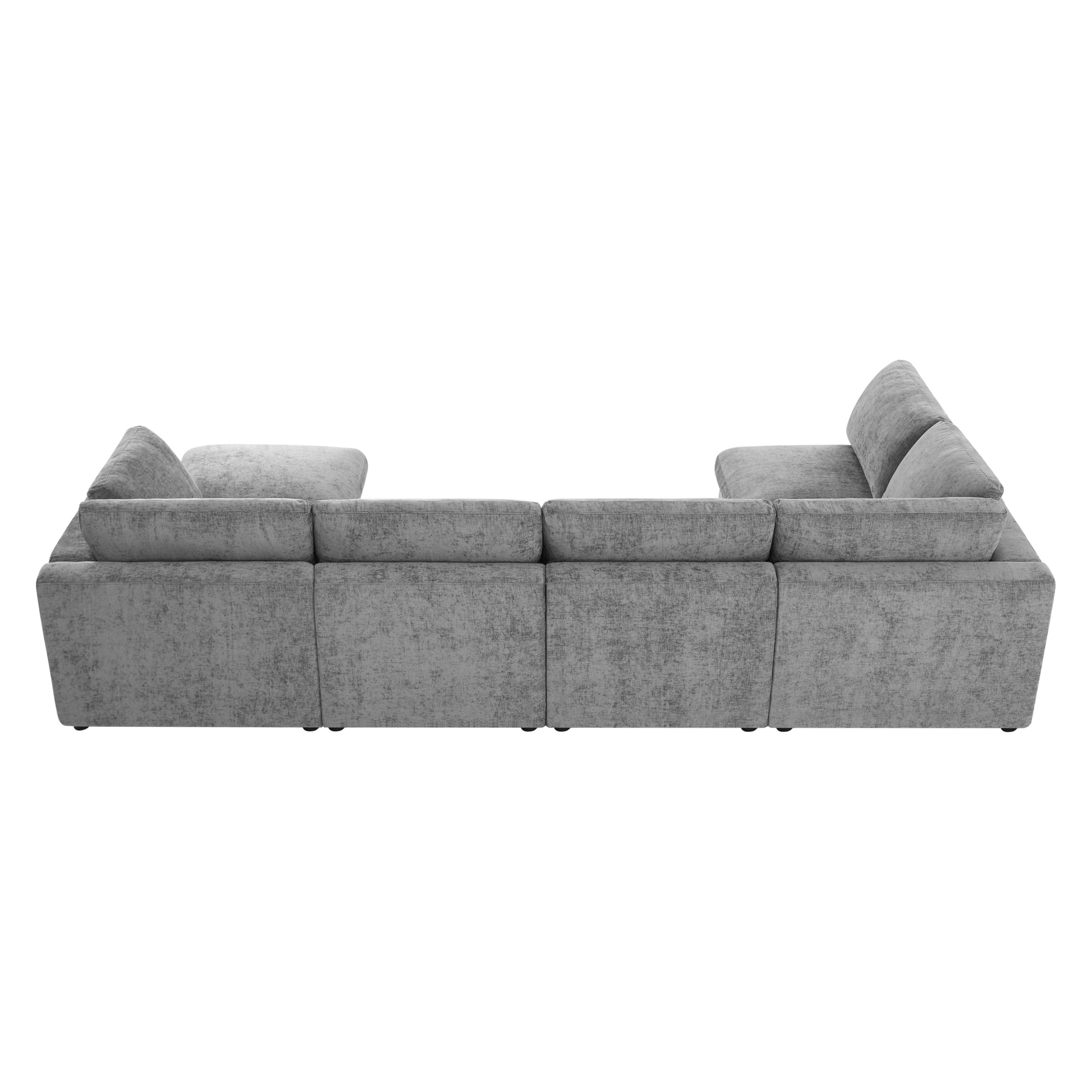 variant-group:rf-n723s9792g|Roomfitters 129 Inch Oversized U-Shaped Modular Sectional Sofa, Large Upholstered Living Room Seating Couch Furniture, Gray