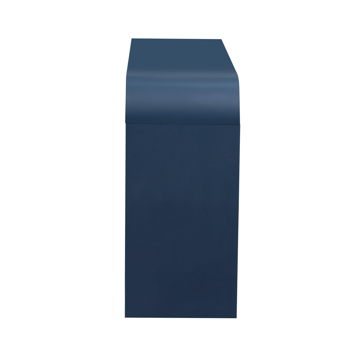 variant-group:rf-n711p415846v|Roomfitters Modern Rustic Navy Blue Curved Wave Pattern Console Table with Adjustable Storage Shelf and Elegant Wooden Handles