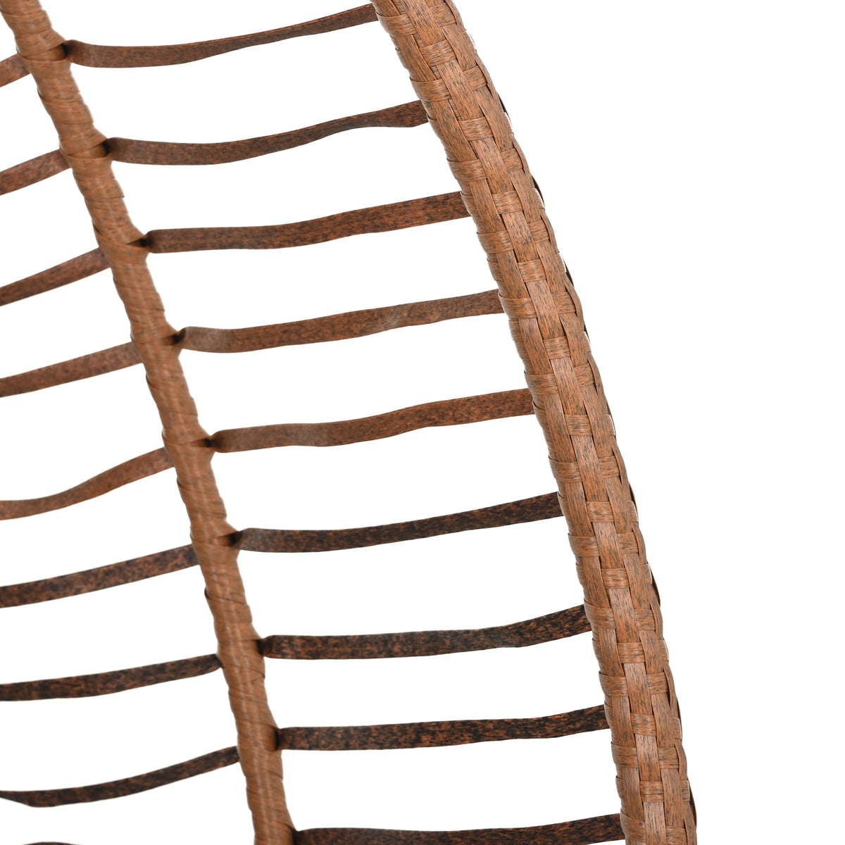 variant-group:rf-n711p389503g|Roomfitters Single Person Folding Egg Chair with Stand, UV Resistant Wicker Rattan Swing for Patio, Garden, Brown+Gray