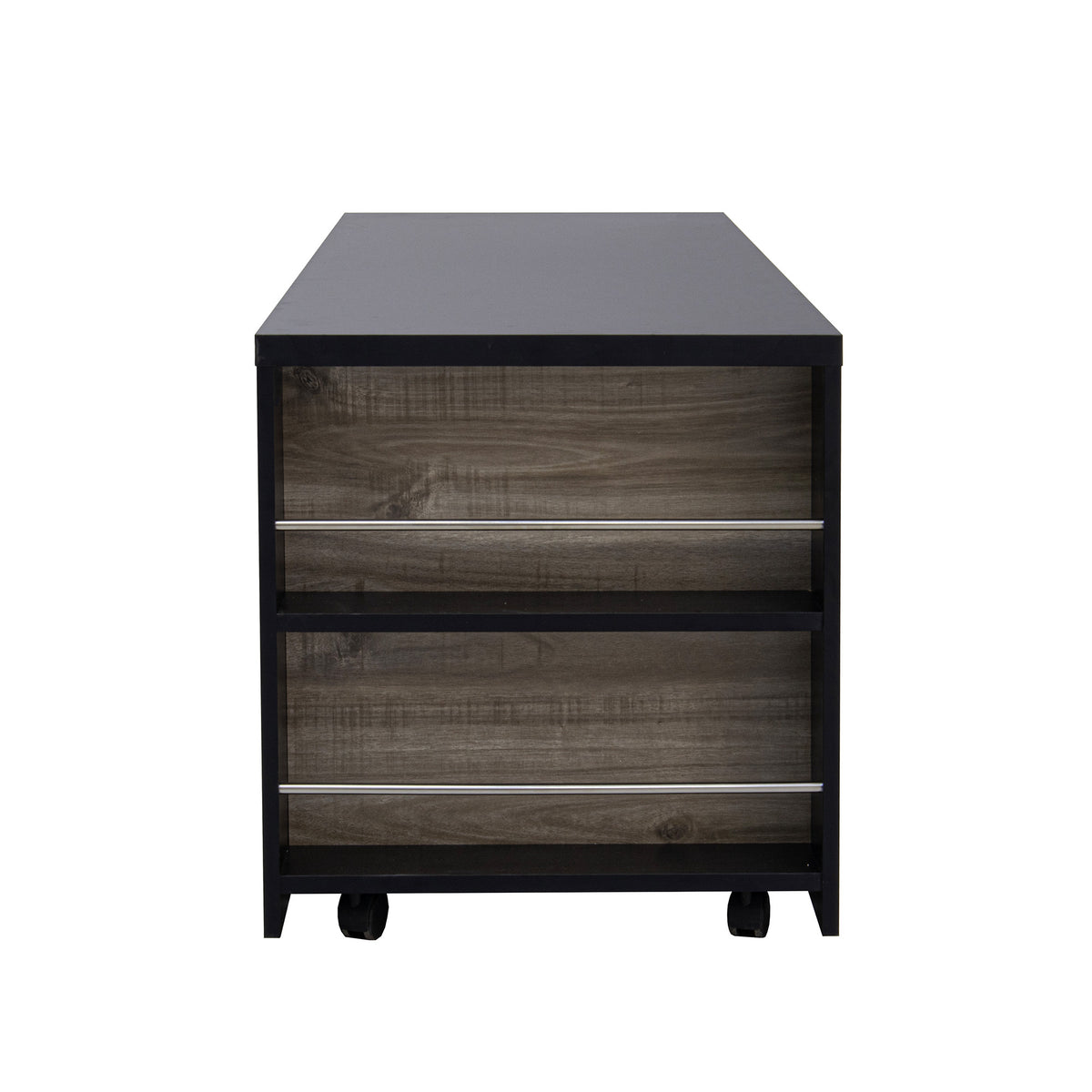 variant-group:rf-n724p351732e|Roomfitters Farmhouse Lift Top Coffee Table with Barn Doors and Outlets, Brown & Black