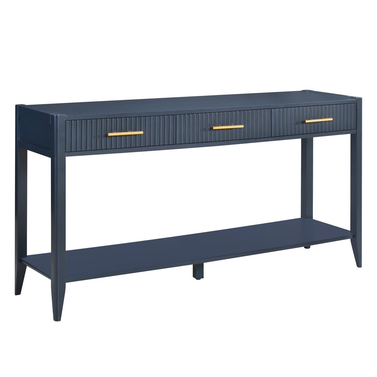 variant-group:rf-n711p190531v|Roomfitters Entryway Console Table with Vertical Stripe Pattern and Long Legs, Storage for Hallway, Navy Blue
