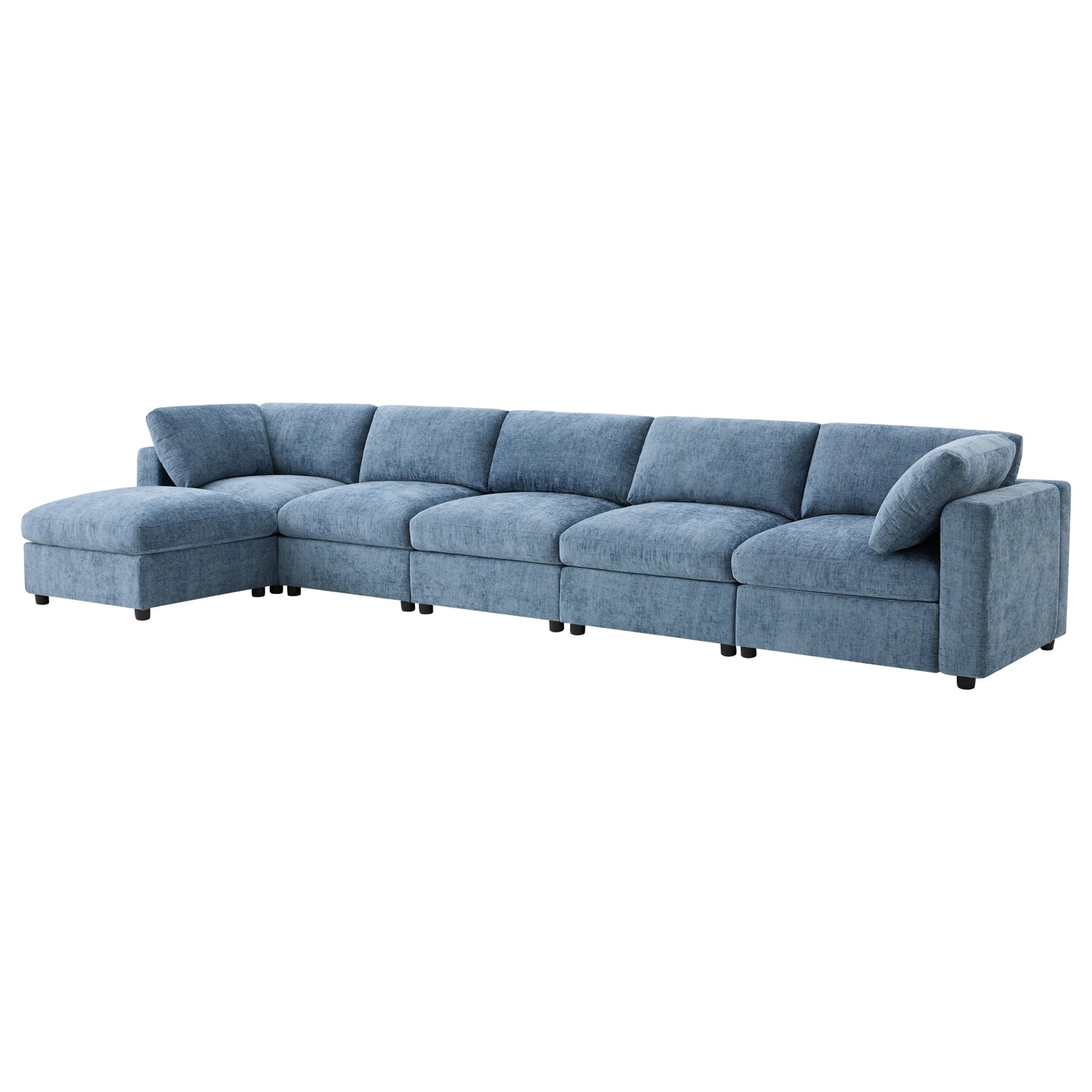 variant-group:rf-n723s9792k|Roomfitters 129 Inch Oversized U-Shaped Modular Sectional Sofa, Large Upholstered Living Room Seating Couch Furniture, Blue