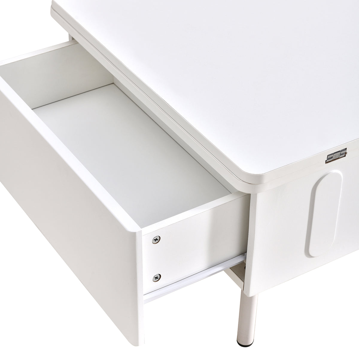 variant-group:rf-n724p292514k|Roomfitters Lift-Top Coffee Table with 2 Drawers and Foldable Top, Hidden Storage Compartment, Adjustable Center Table, White