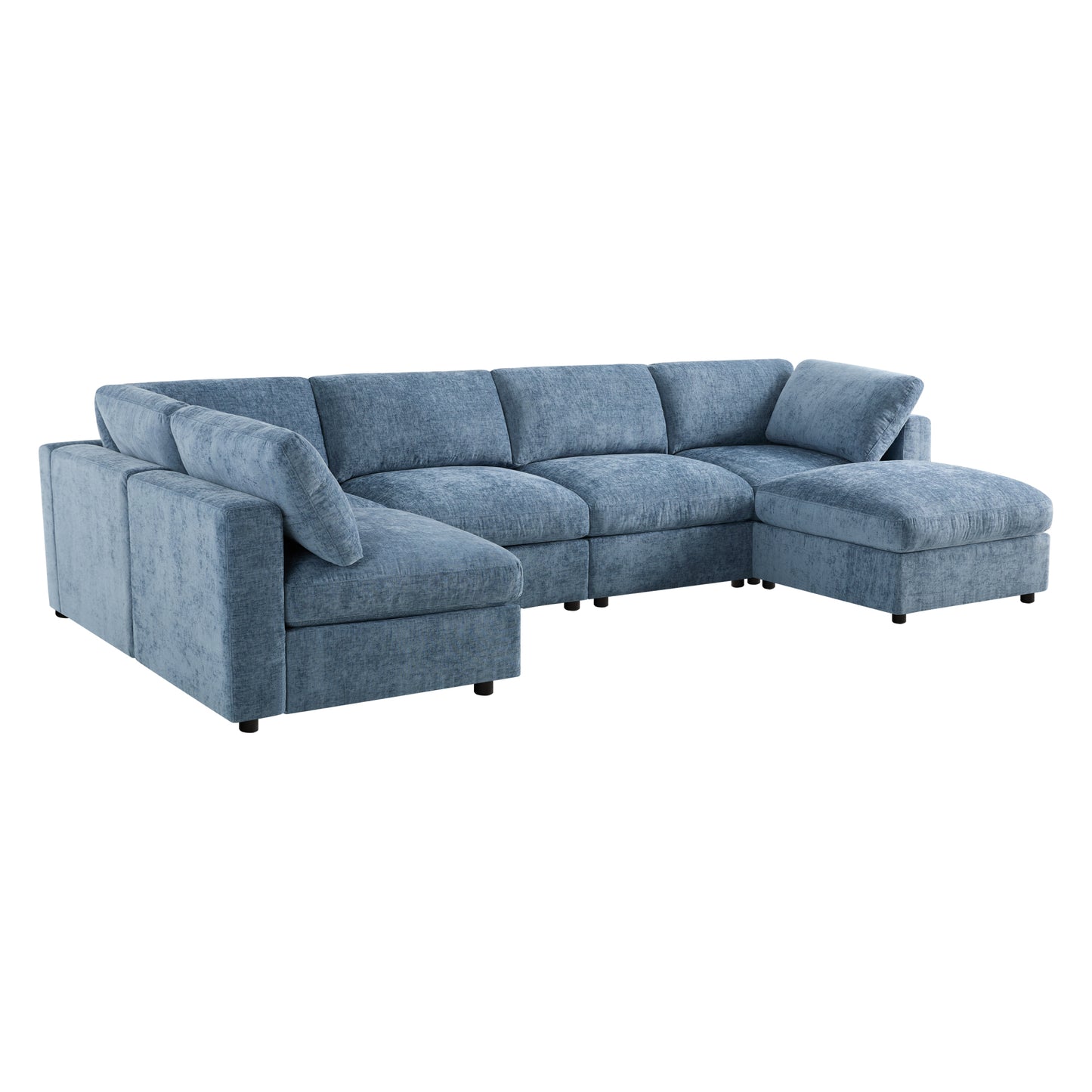 variant-group:rf-n723s9792k|Roomfitters 129 Inch Oversized U-Shaped Modular Sectional Sofa, Large Upholstered Living Room Seating Couch Furniture, Blue