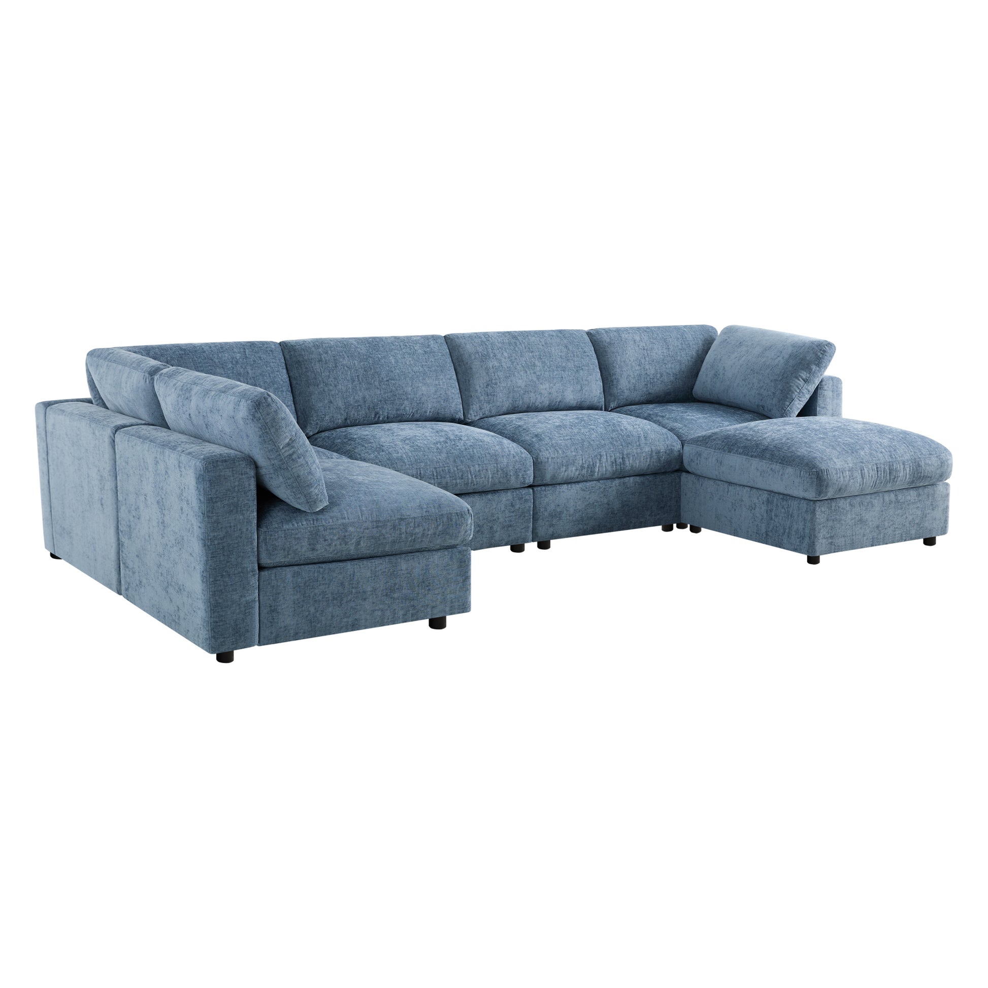 variant-group:rf-n723s9792k|Roomfitters 129 Inch Oversized U-Shaped Modular Sectional Sofa, Large Upholstered Living Room Seating Couch Furniture, Blue