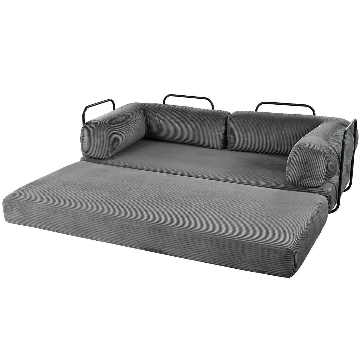 variant-group:rf-n711wy000448aae|Roomfitters L-Shaped Modular Sectional Sofa in Corduroy Fabric, Modern Couch for Living Room and Apartment, Gray