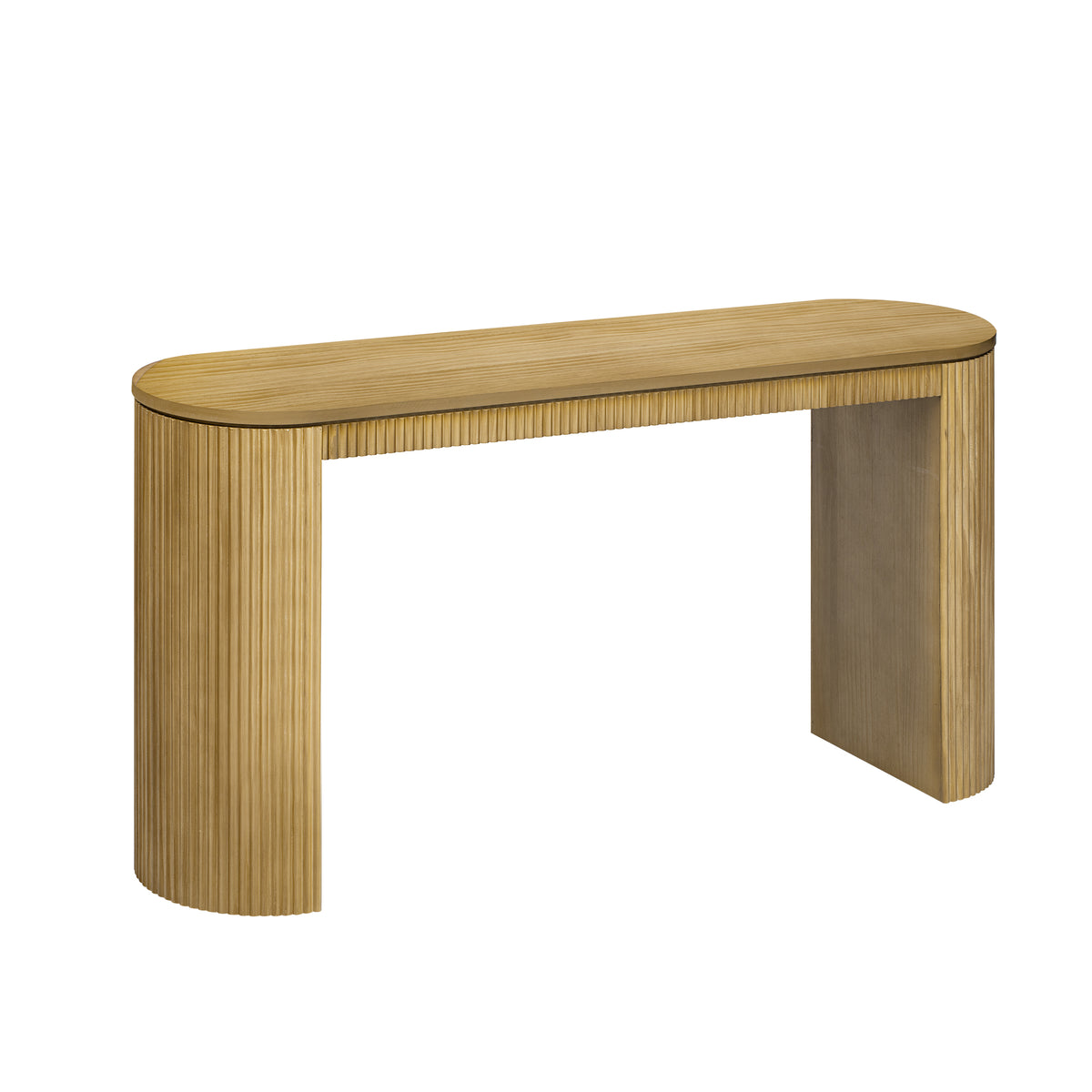 variant-group:rf-n711p205935n|Roomfitters Curved Console Table with Vertical Stripe Design, Entryway Table for Living Room, Natural