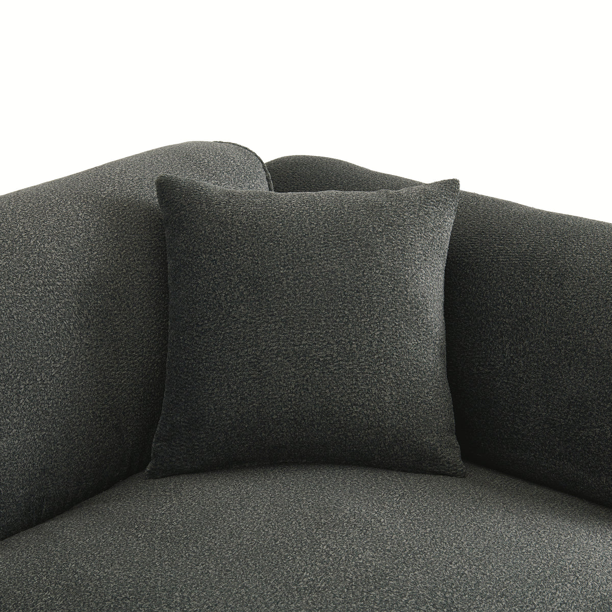 variant-group:rf-n711wy000450aac|Roomfitters Modern Velvet Sectional Sofa with Detachable Ottoman, 4-Seater Couch with Pillows for Living Room, Grayish Green