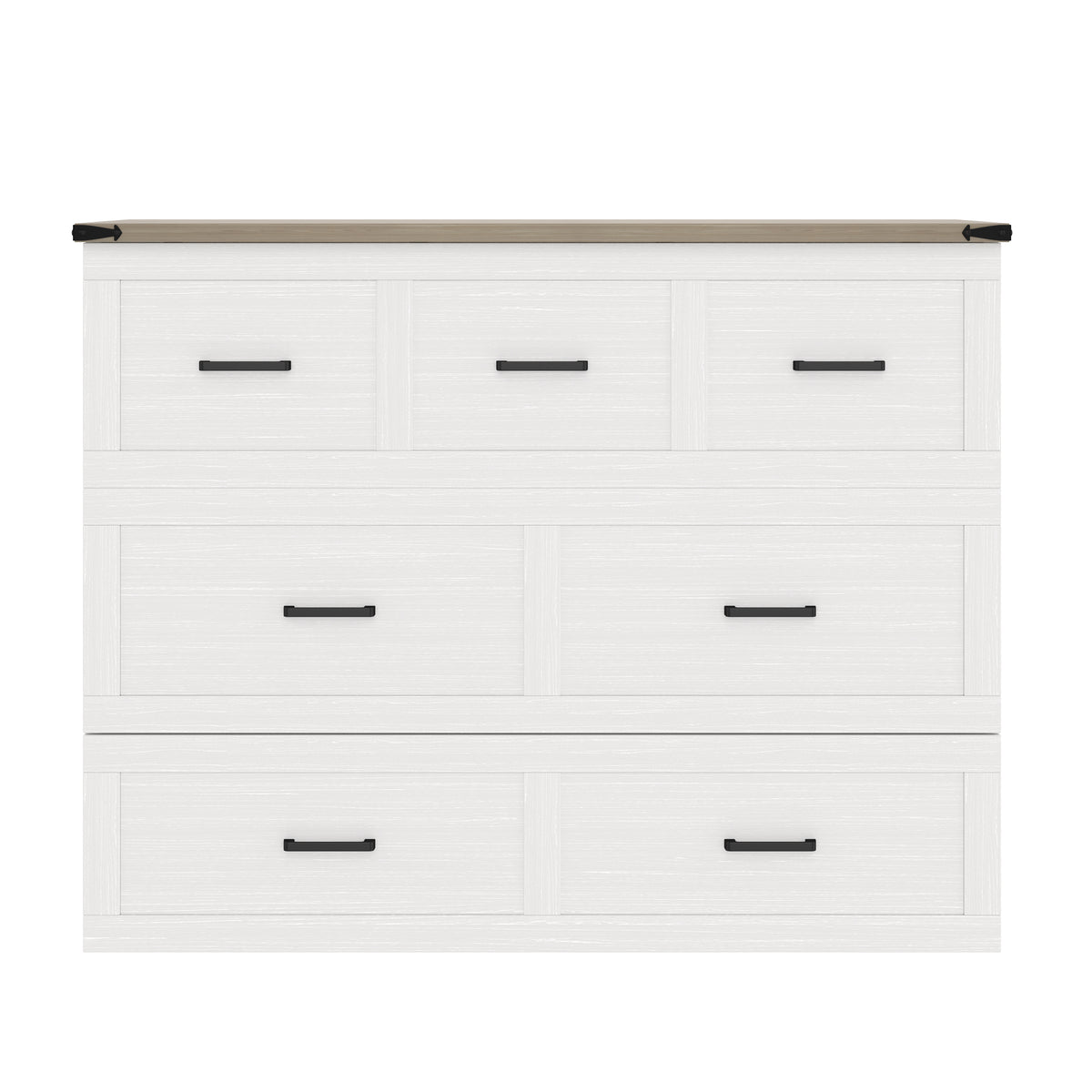 variant-group:rf-n733s293995w|Roomfitters Full Size Murphy Bed Cabinet with Charging Station, Foldable Platform Bed with Storage Drawer, White