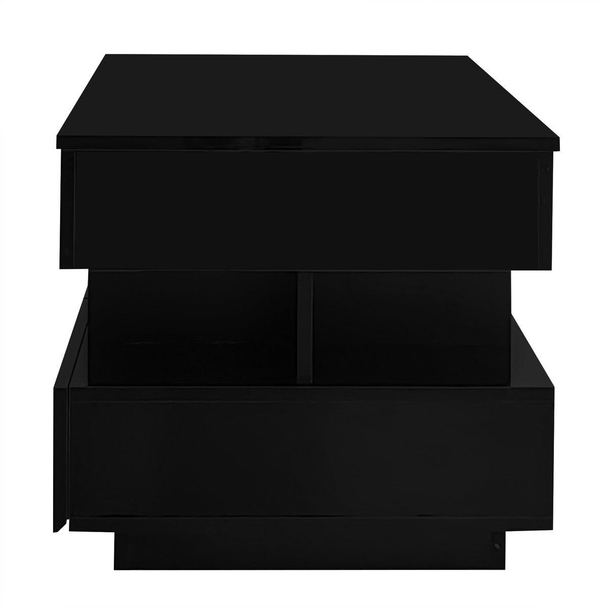 variant-group:rf-n724p290058b|Roomfitters Lift-Top Coffee Table with Hidden Storage and 2 Drawers, Multi-Functional Modern Table, Black
