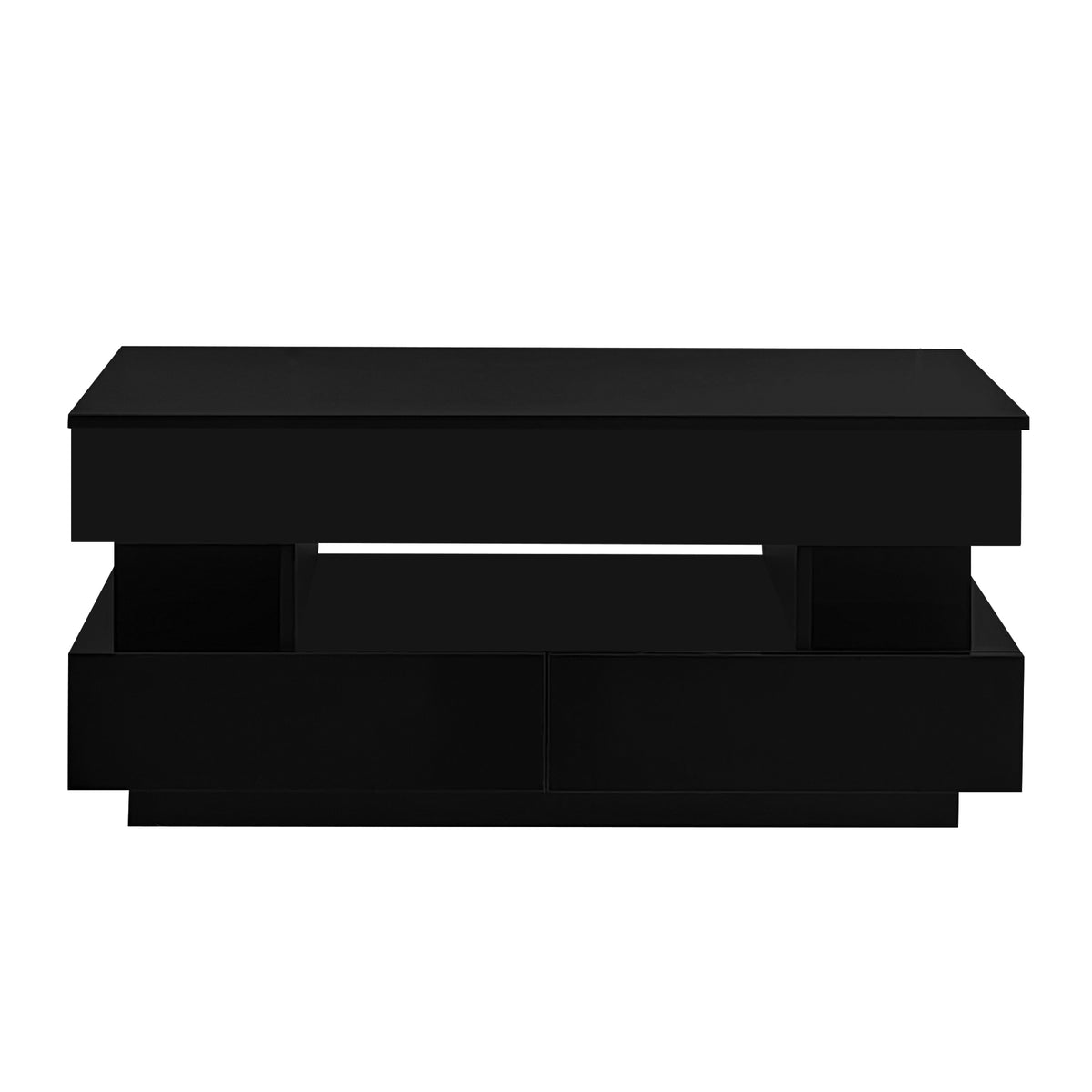 variant-group:rf-n724p290058b|Roomfitters Lift-Top Coffee Table with Hidden Storage and 2 Drawers, Multi-Functional Modern Table, Black