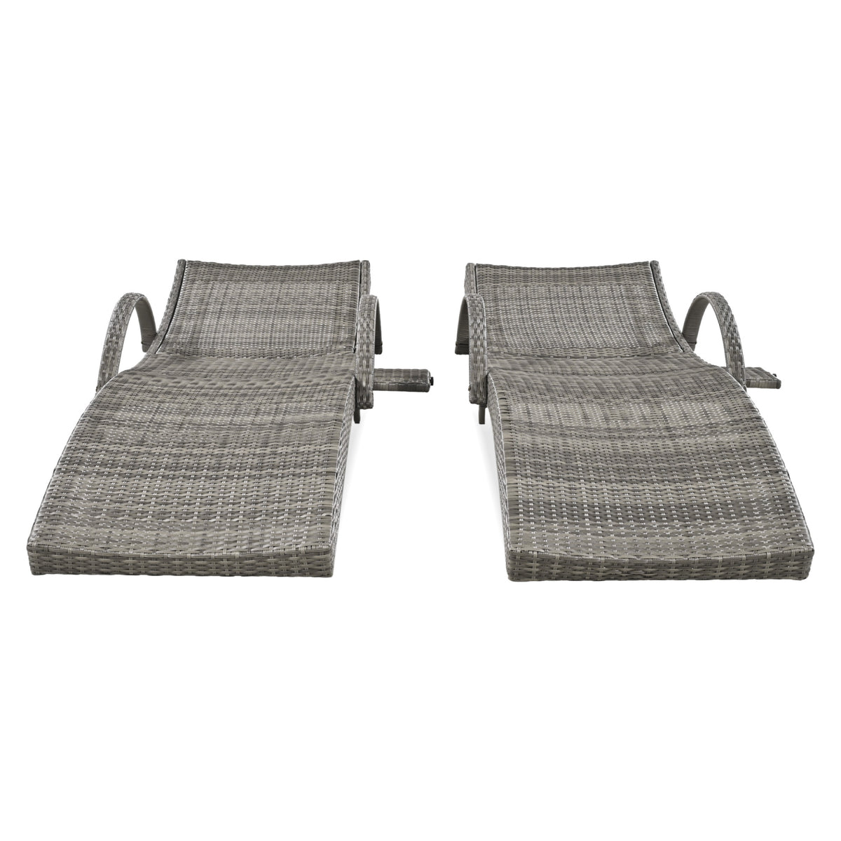variant-group:rf-n707wf321204aae|Roomfitters 80" Outdoor Wicker Chaise Lounge Chairs, Set of 2, Reclining Patio Chairs with Pull-Out Table, Grey