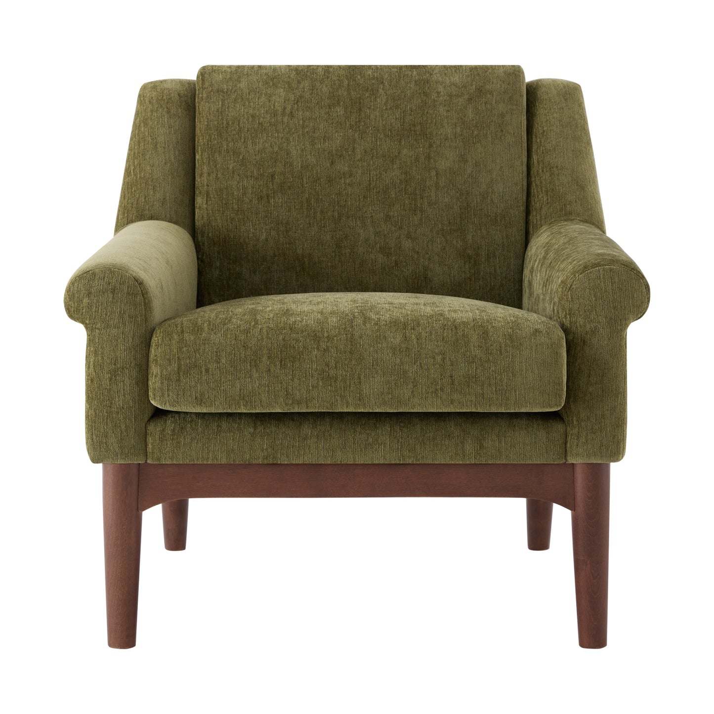 variant-group:rf-n723p426251g|Roomfitters Mid-Century Modern Textured Upholstered Accent Chair, Comfy Armchair with Sturdy Solid Wood Legs for Home, Green