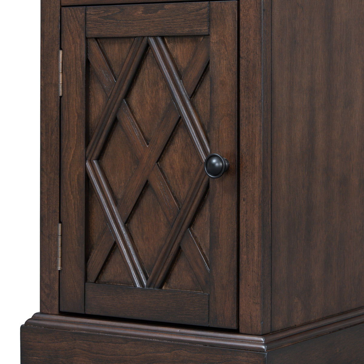 variant-group:rf-n724p353565d|Roomfitters Classic Charging End Table with USB Ports and Storage Drawer, Antique Brown