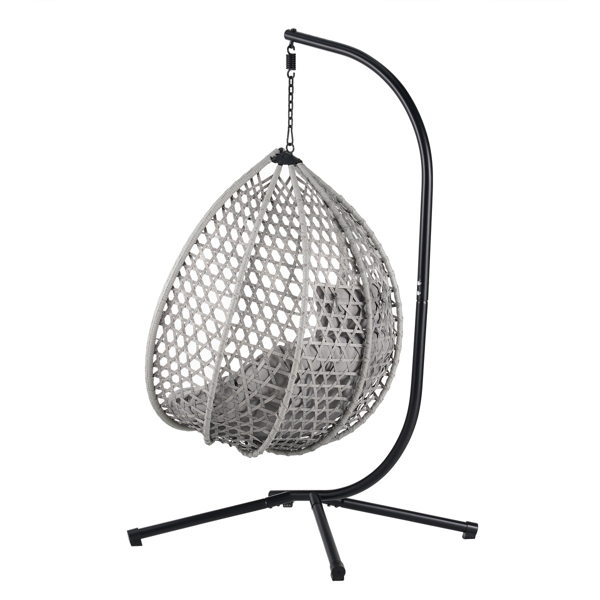 variant-group:rf-n711p255131e|Roomfitters Versatile Hanging Egg Chair for Indoor and Outdoor Use, Gray+Gray