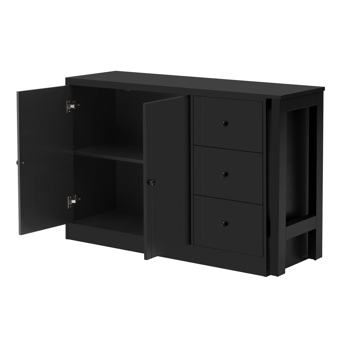 variant-group:rf-n711p334768b|Roomfitters Extendable Sideboard Buffet Cabinet with Storage, Multifunctional Console Table for Dining Room, Black