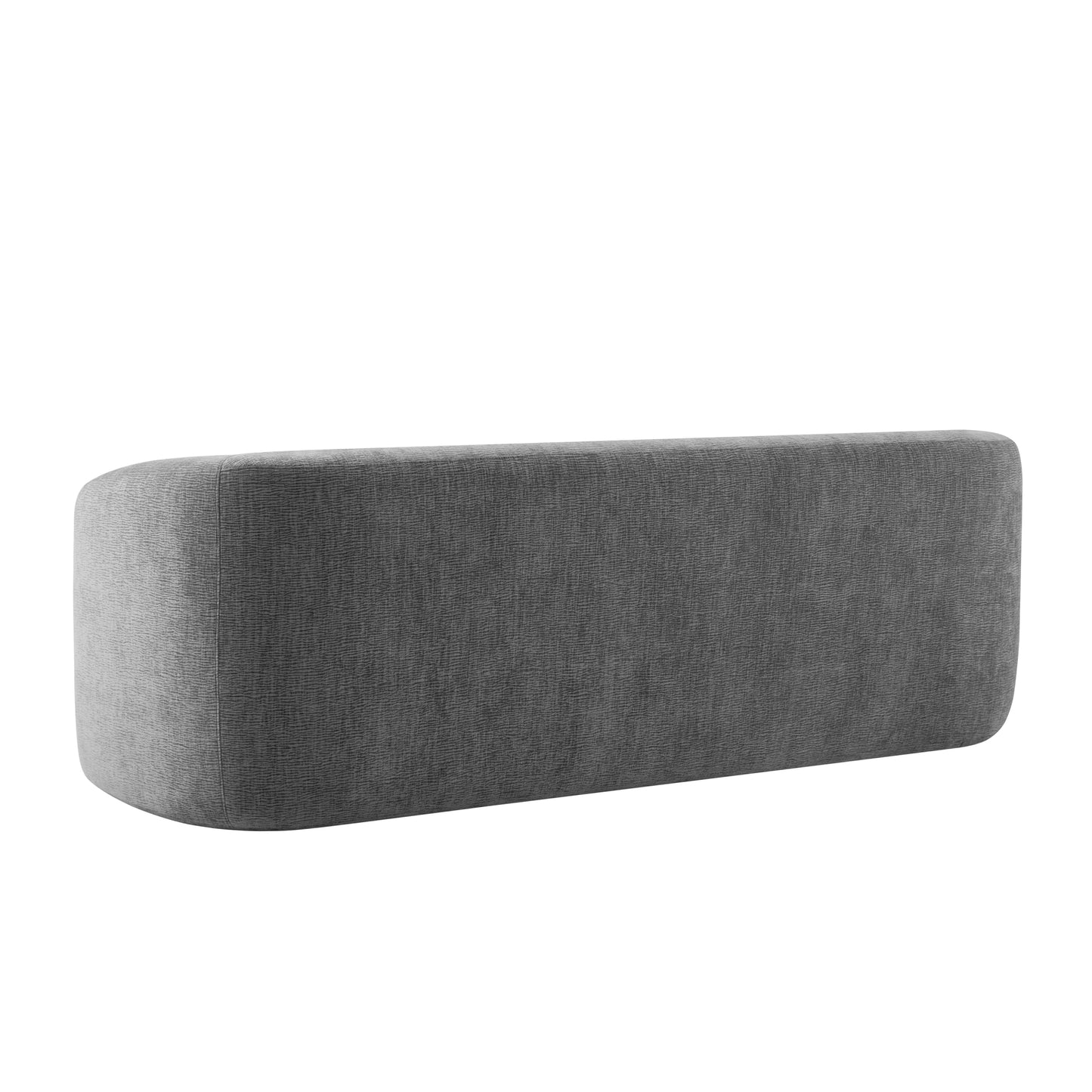 variant-group:rf-n723p404465e|Roomfitters 86 Inch Modern Curvy Sofa, 3-Seater Rounded Upholstered Couch with Plush Throw Pillows for Living Room, Gray