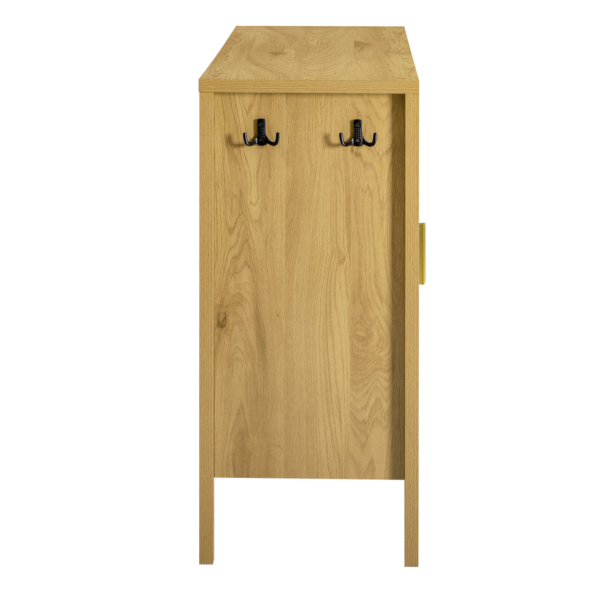 variant-group:rf-n711p345170o|Roomfitters 57.5" Sideboard Buffet Cabinet with 3 Door Mid-century Modern Fluted Storage for Kitchen & Dining Room, Natural