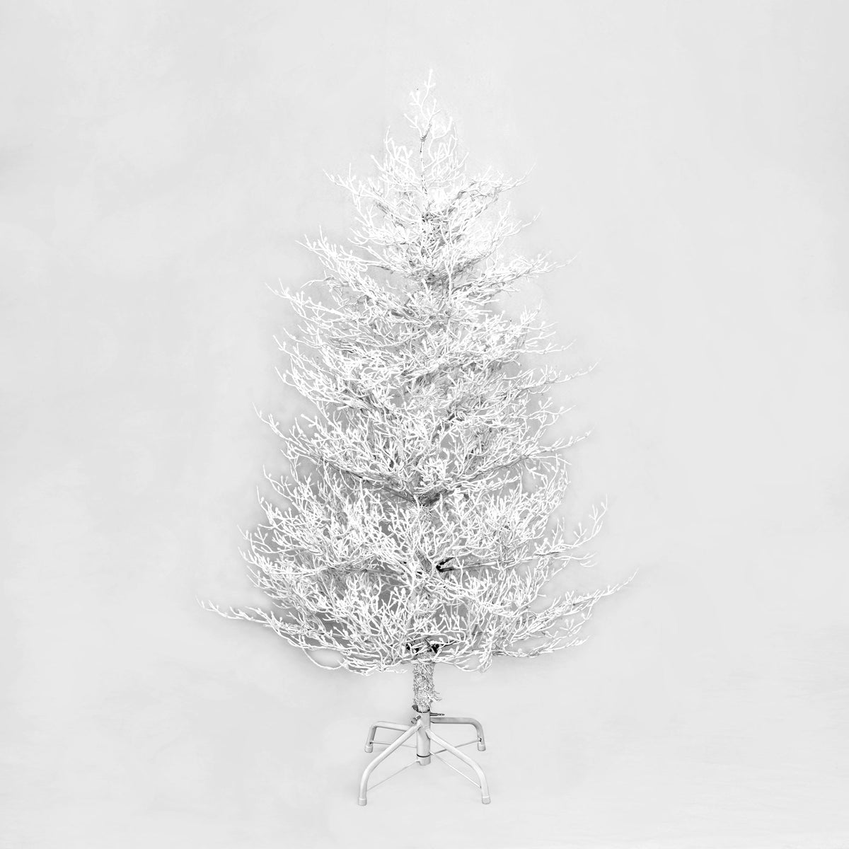 Roomfitters Pre-Lit Aspen Fir Christmas Tree 4FT, Hinged Snow-Flocked Artificial Holiday Tree with Warm Lights, 280 Tips, White Roomfitters
