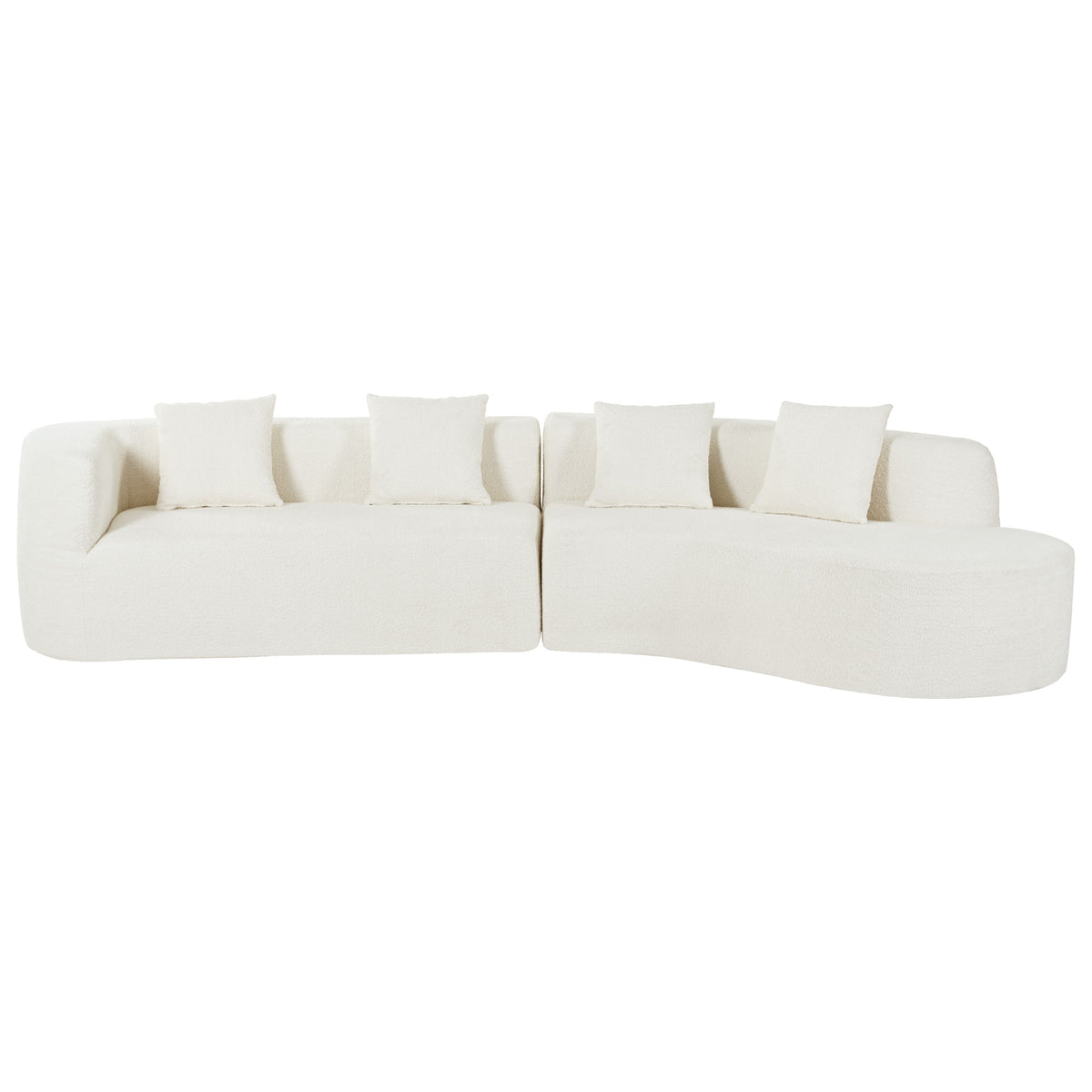 variant-group:rf-n711wy000456aaa|Roomfitters 132" Sectional Sofa, Modern Curved Design L-Shaped Modular Couch for Living Room Furniture, Beige