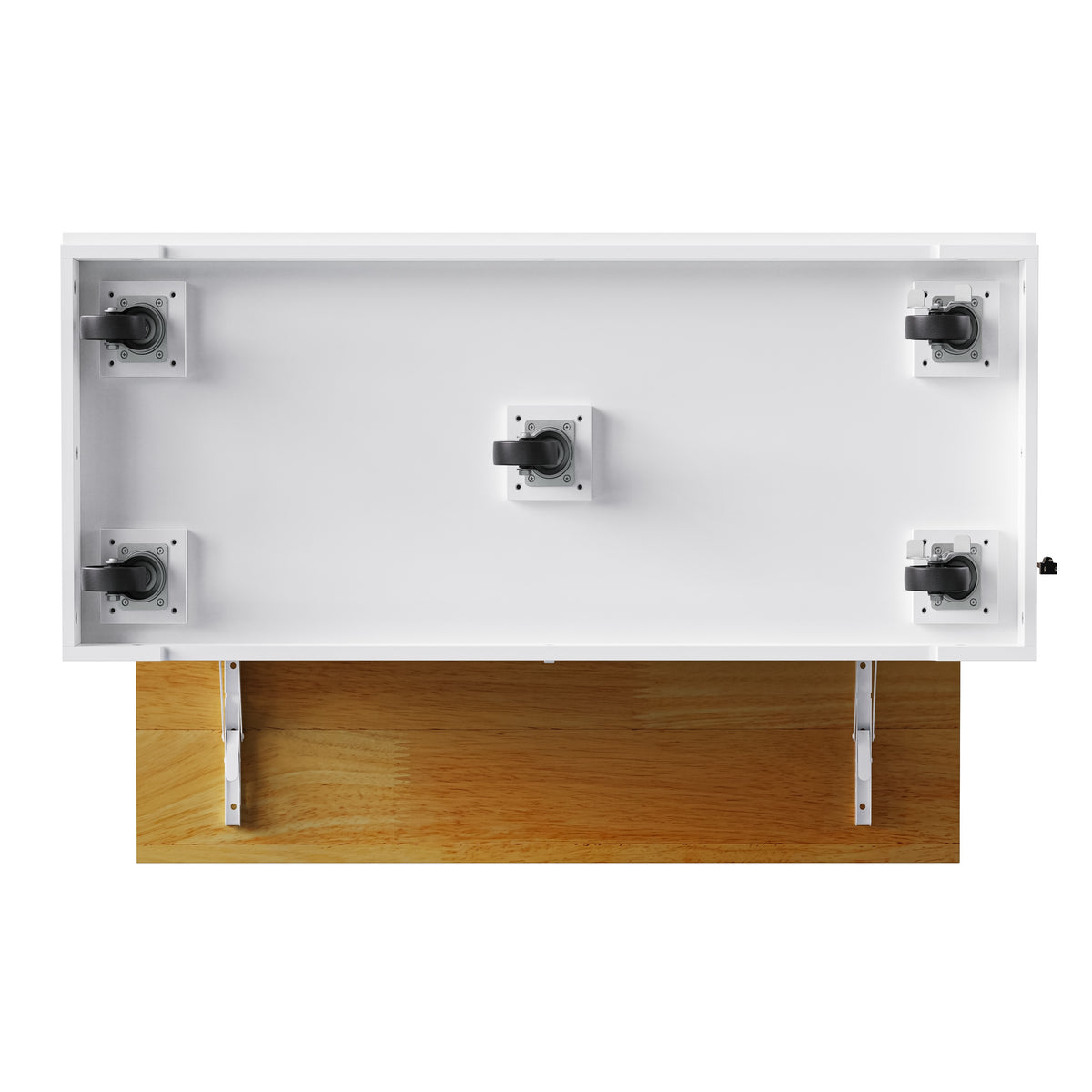 variant-group:rf-n707s257057w|Roomfitters 48" Kitchen Island with Power Outlet and Drop Leaf, Rolling Storage Cabinet with Wood Top and Spice Rack, White