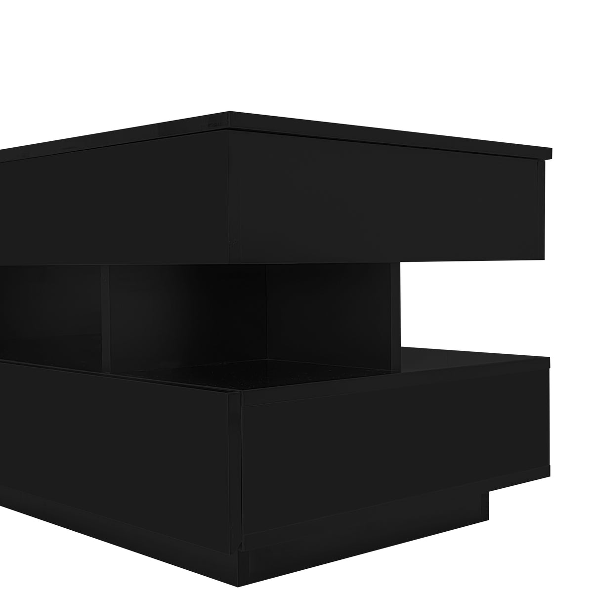 variant-group:rf-n724p290058b|Roomfitters Lift-Top Coffee Table with Hidden Storage and 2 Drawers, Multi-Functional Modern Table, Black