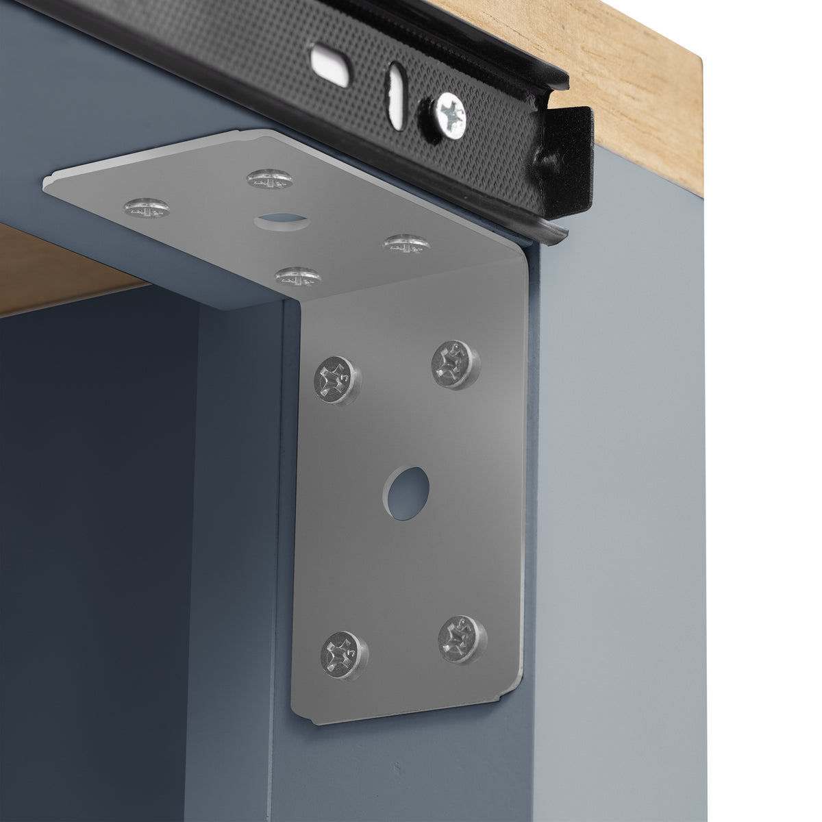 variant-group:rf-n707p215327g|Roomfitters 47" Kitchen Island with Extendable Dining Table, Storage Cabinet, Power Outlet, Rubber Wood Veneer, Grey Blue