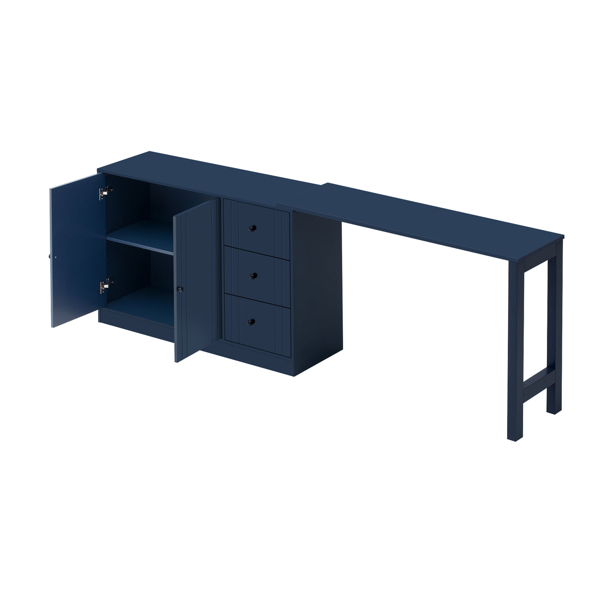 variant-group:rf-n711p334768v|Roomfitters Extendable Sideboard Buffet Cabinet with Storage, Multifunctional Console Table for Dining Room, Navy Blue