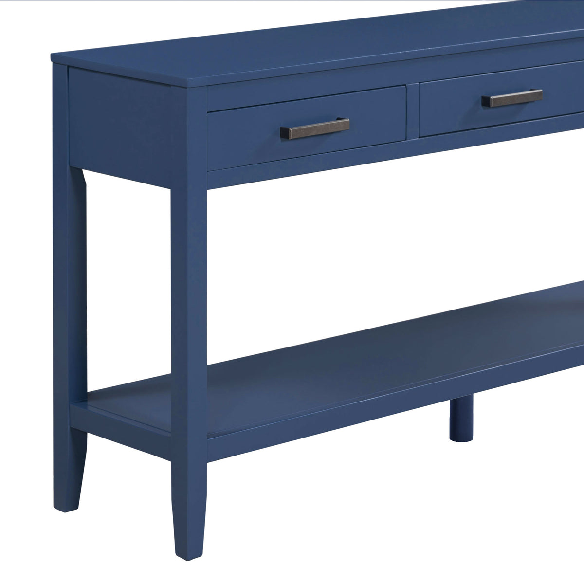 variant-group:rf-n711p410445v|Roomfitters 59.1" Farmhouse Entryway Table with 3 Drawers, Slim Console Sofa Table with Open Shelf for Hallway, Navy Blue